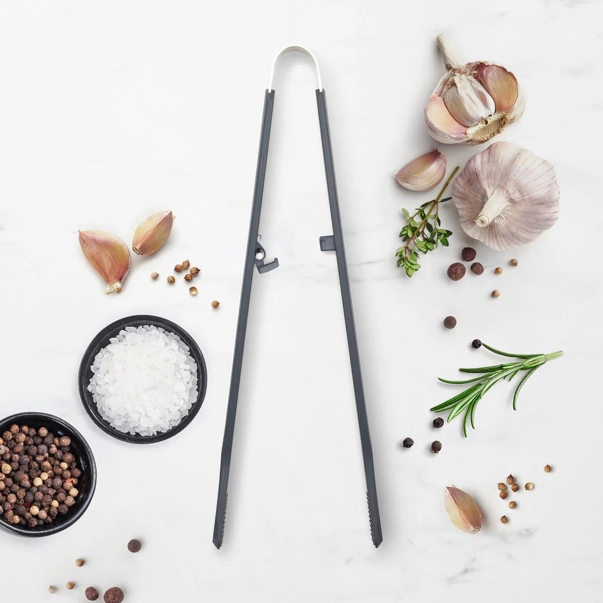Platinum Silicone Tongs | Gray