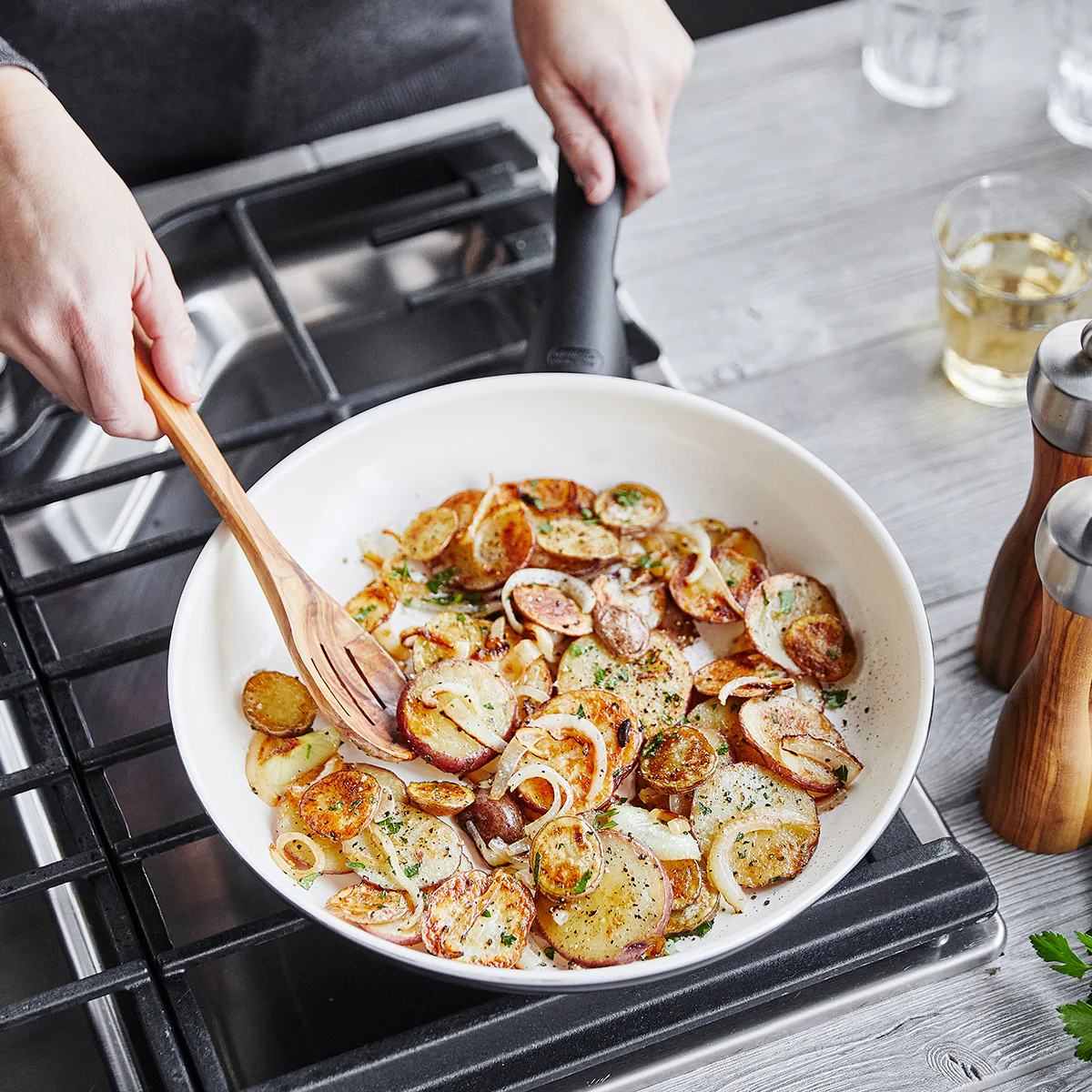 Rio Ceramic Nonstick 8 and 10 Frypan Set | Black