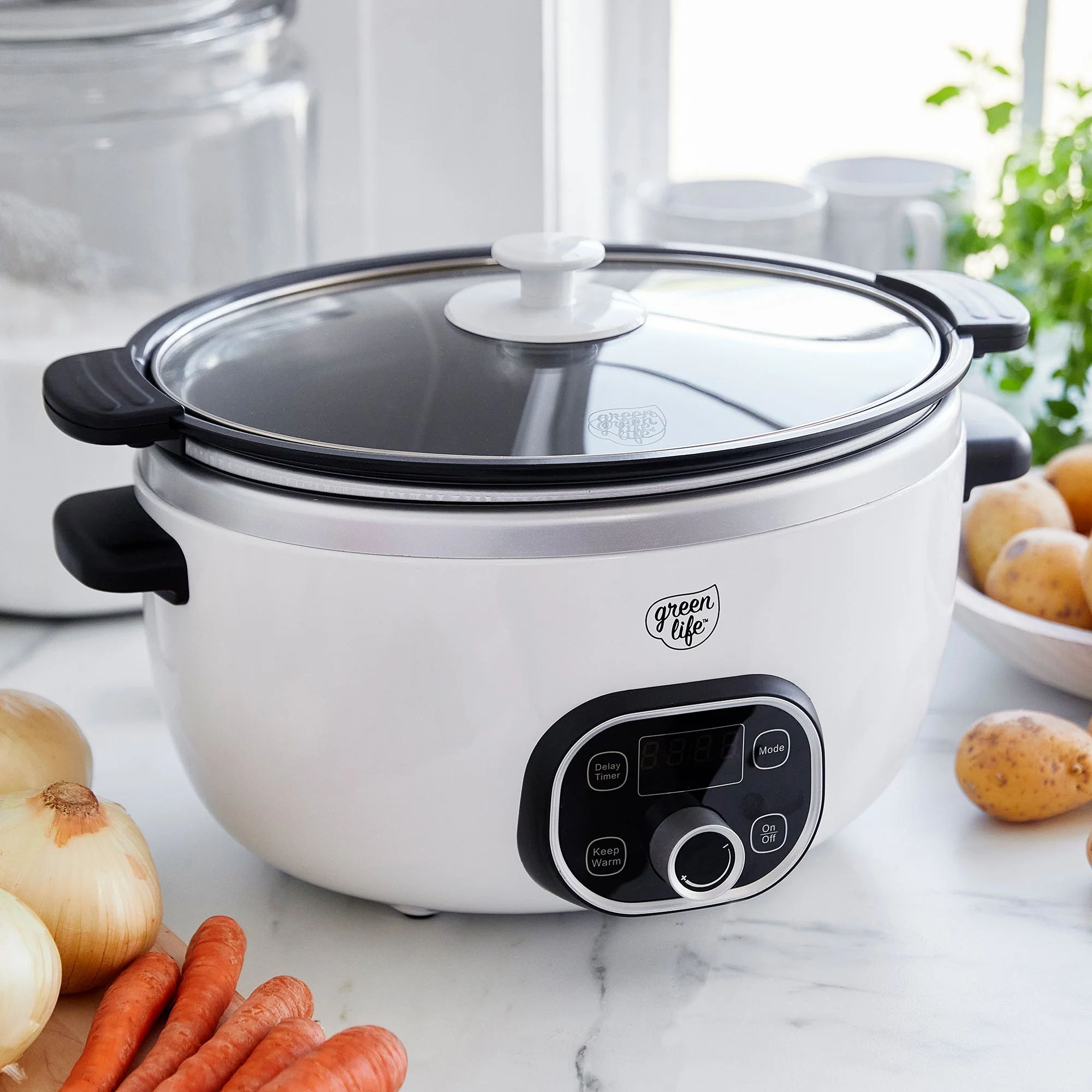 GreenLife Healthy 6-Quart Slow Cooker | White