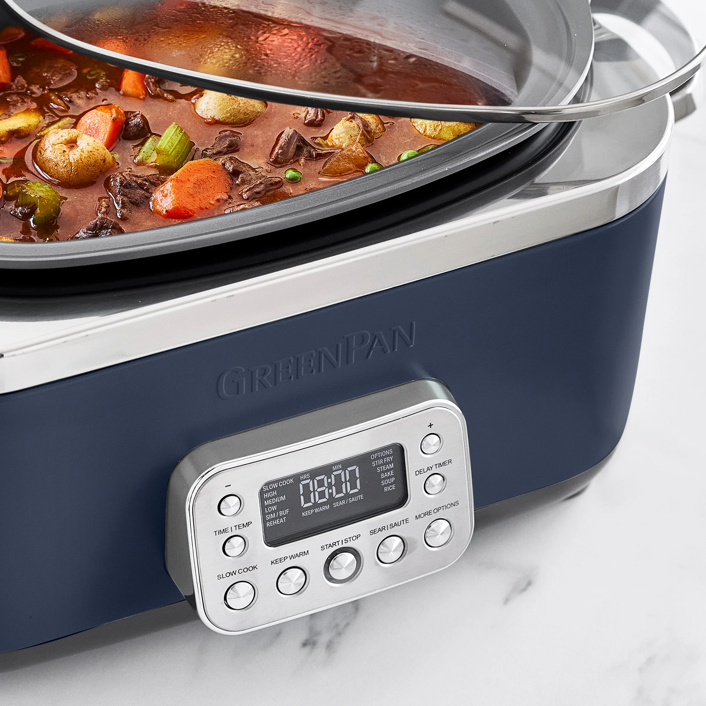 Elite 14-in-1 6-Quart Slow Cooker | Oxford Blue