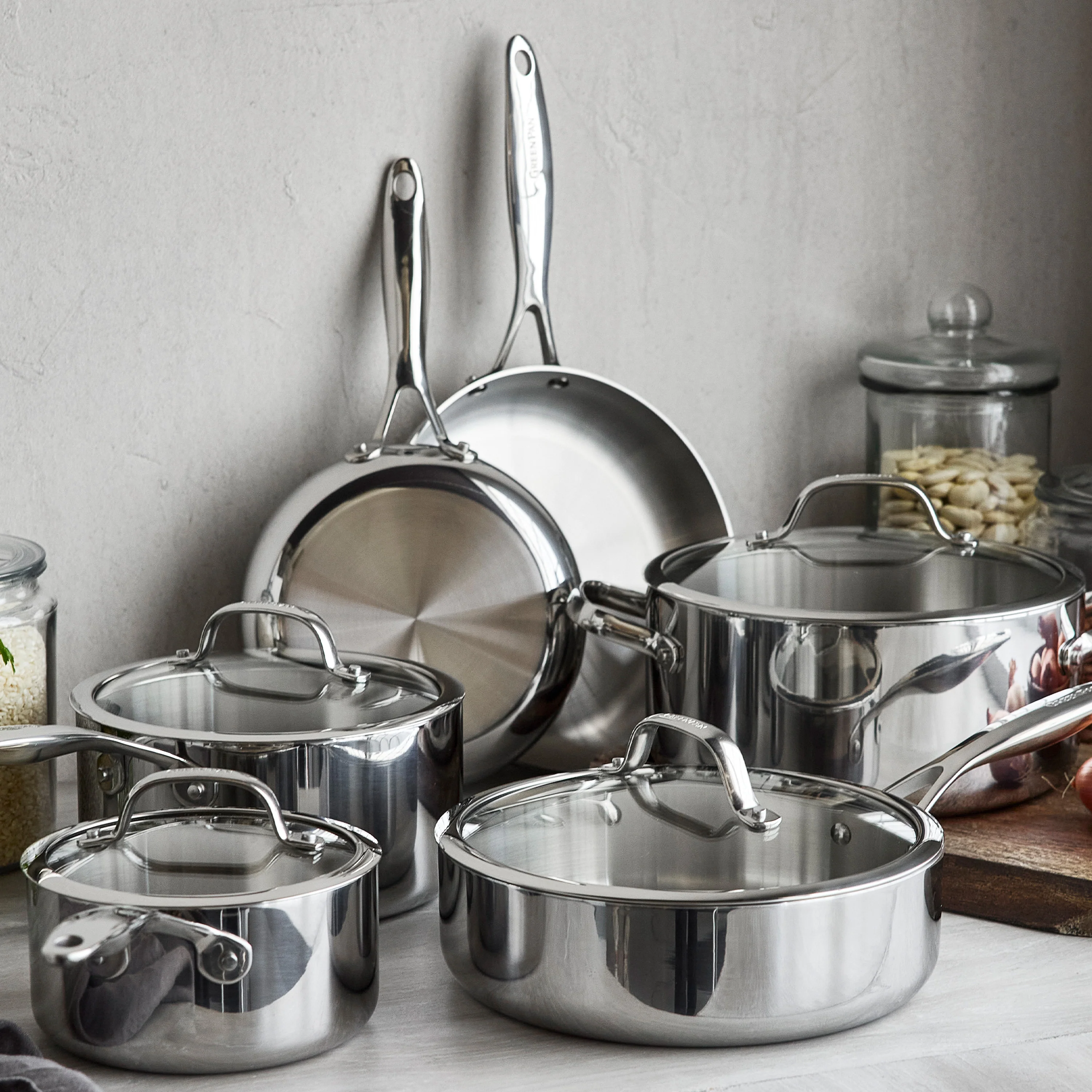 Valencia Pro Stainless Steel Uncoated 10-Piece Cookware Set