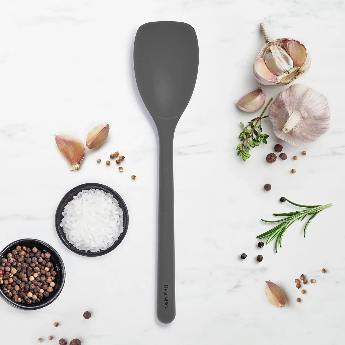 Platinum Silicone Sauté Spoon | Gray