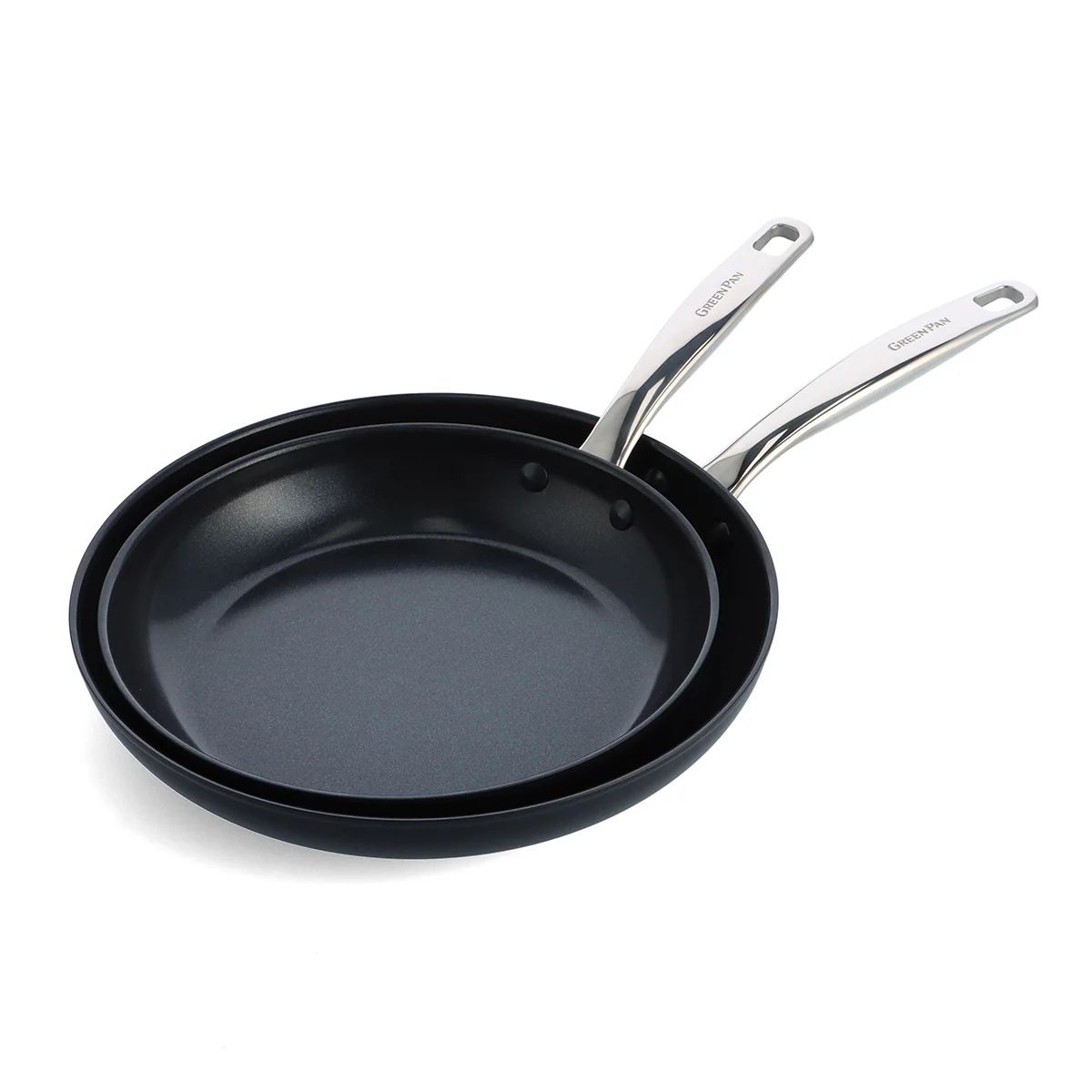 Chatham Black Ceramic Nonstick 10 and 12 Frypan Set