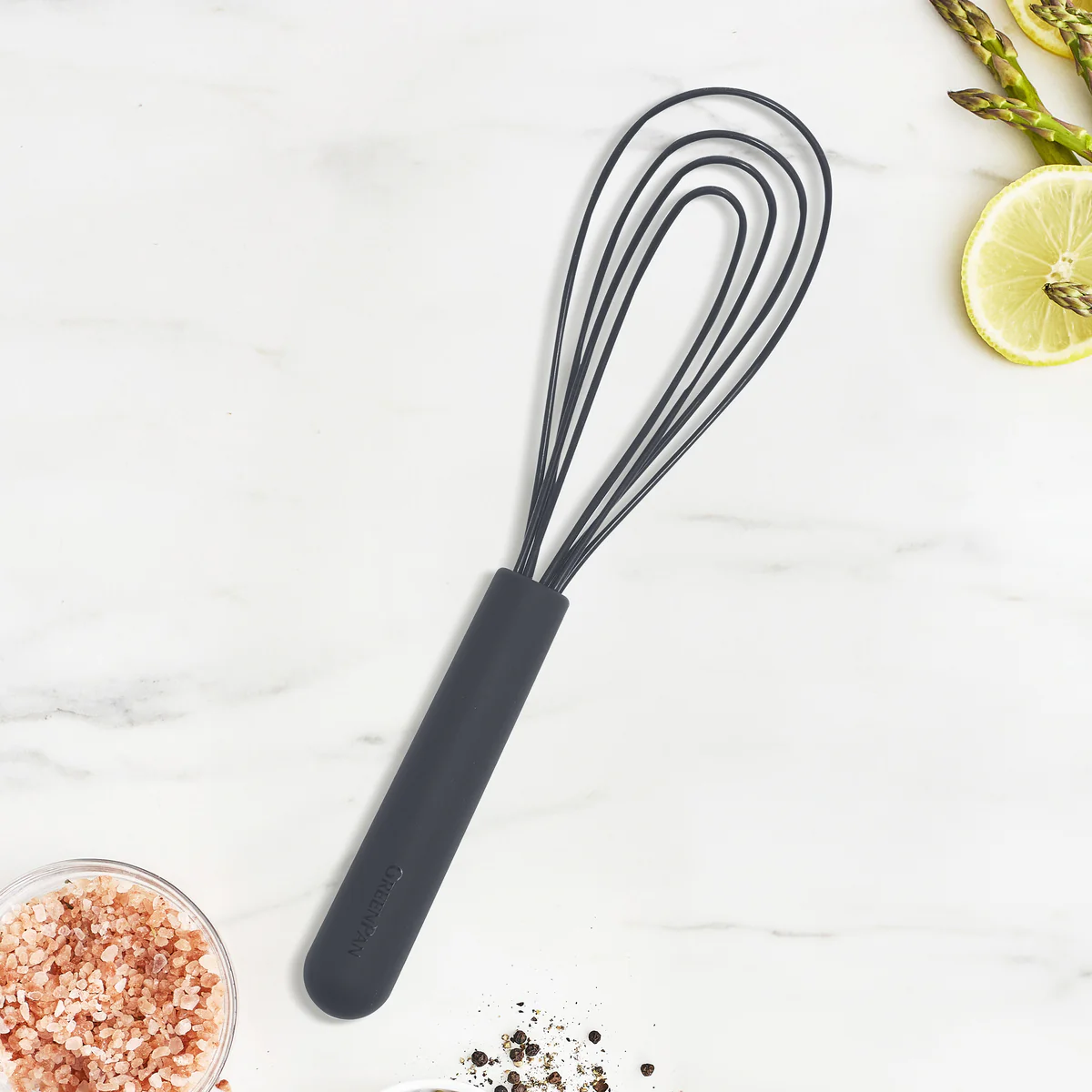 Platinum Silicone Flat Whisk | Gray