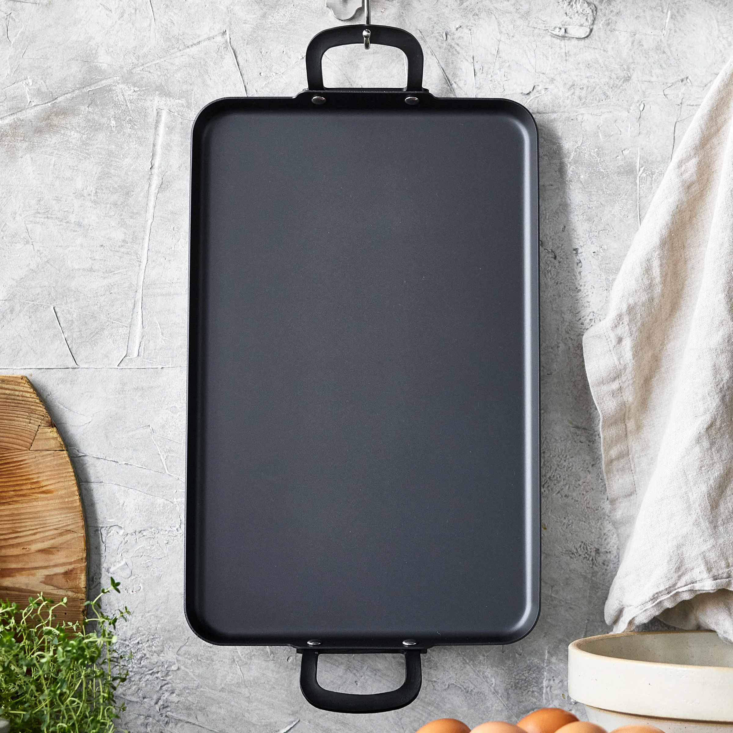 Bobby Flay by GreenPan 17 x 11 Carbon Steel Double Burner Griddle