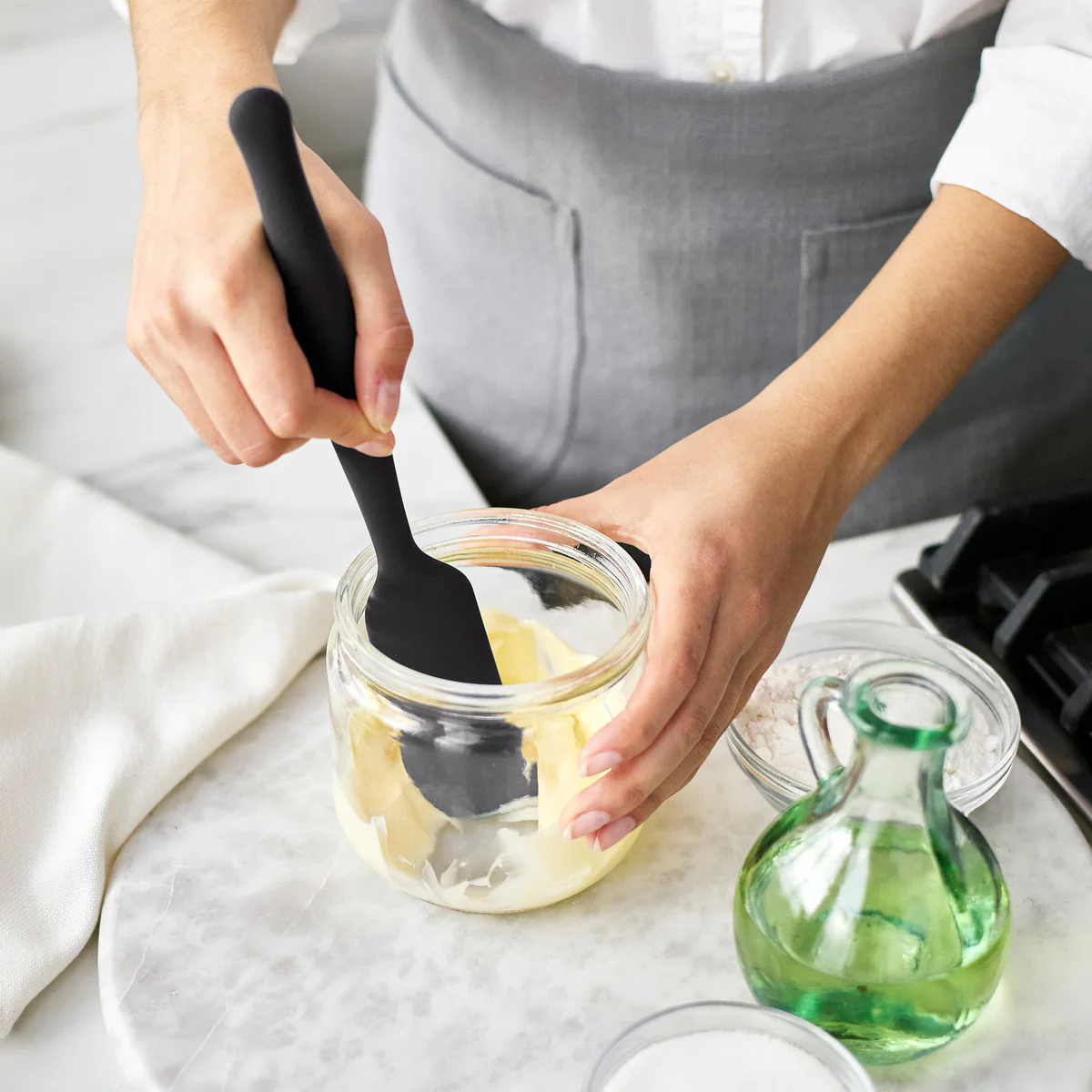 Premiere Silicone Small Jar Scraper | Black