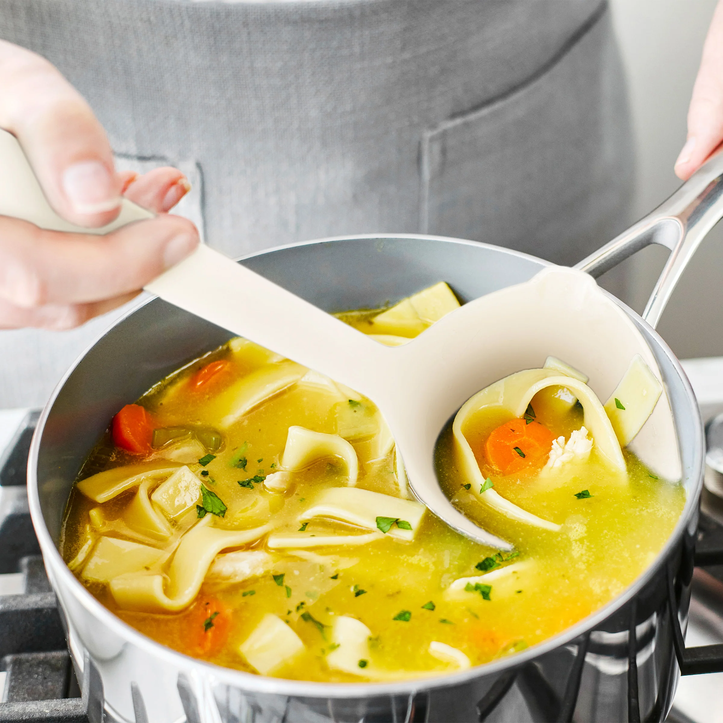 Premiere Silicone 8-Piece Utensil and Crock Set | Bisque