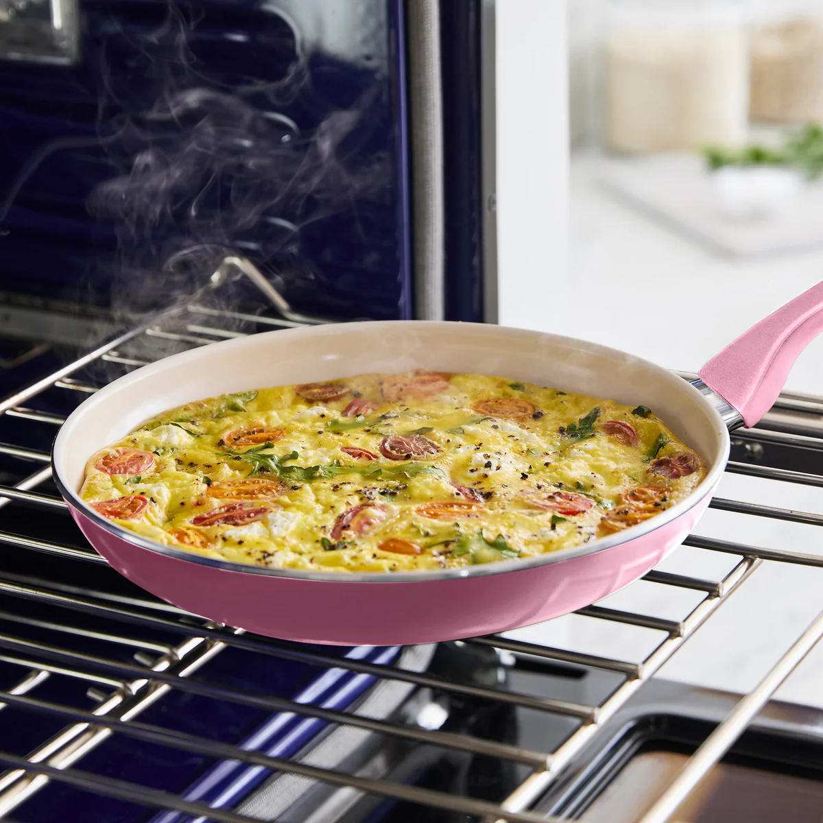 Rio Ceramic Nonstick 8 Frypan with Spatula | Pink