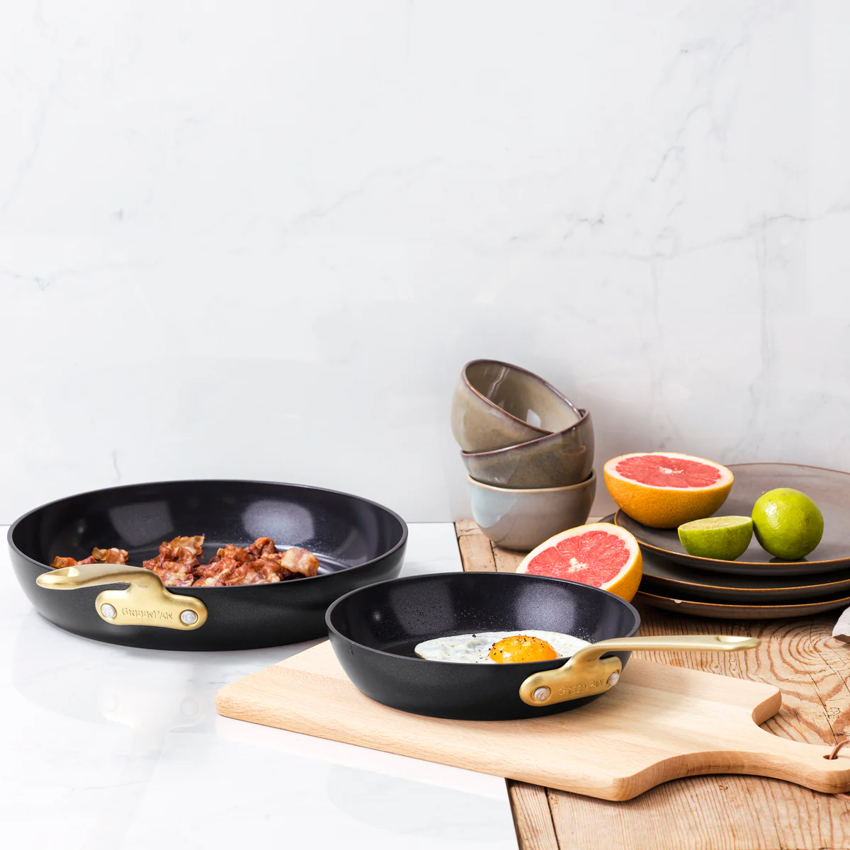 Craft Ceramic Nonstick 8 and 11 Frypan Set | Black