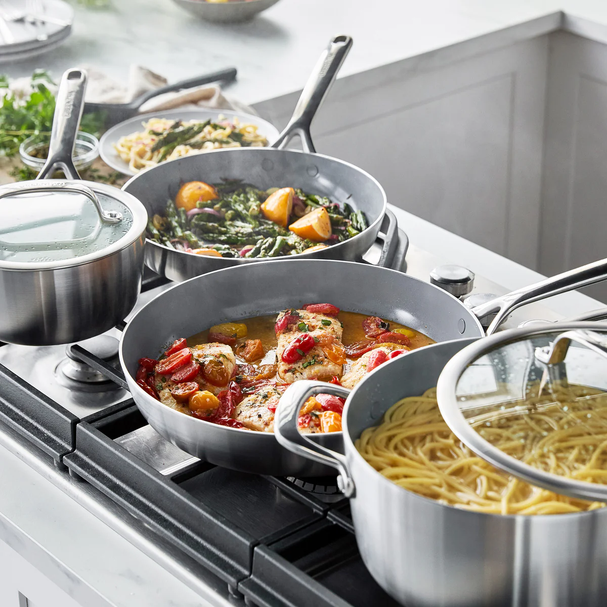 GP3 Thermolon 9G Ceramic Nonstick 14-Piece Cookware Set