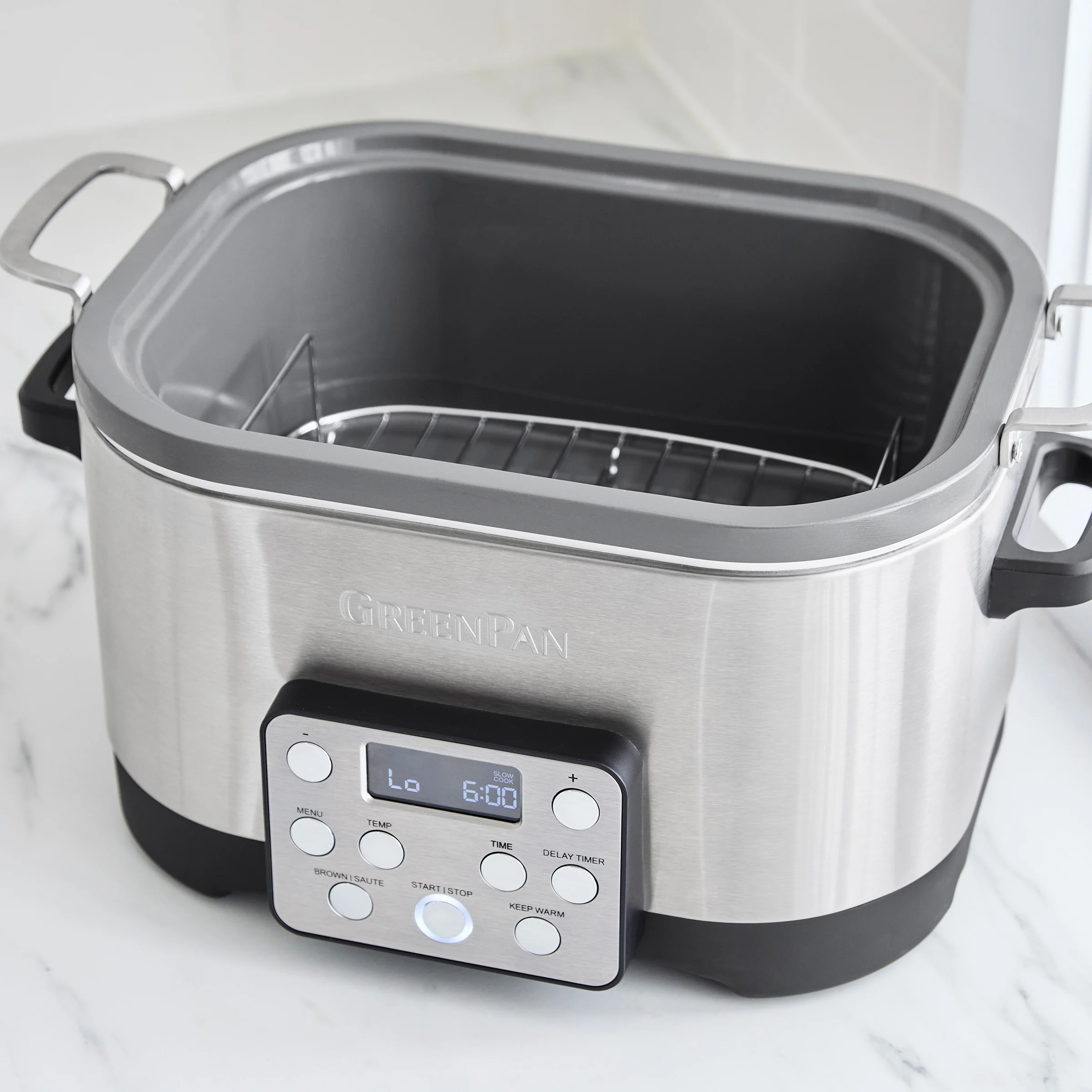 7-in-1 6-Quart Slow Cooker with In-Pot Browning | Stainless Steel