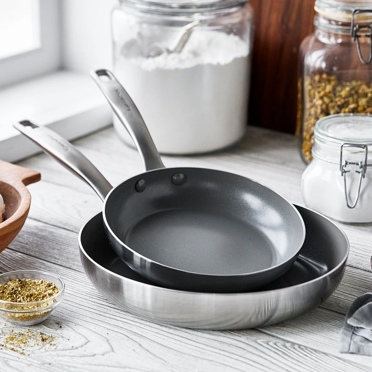 Chatham Stainless 8 and 10 Frypan Set