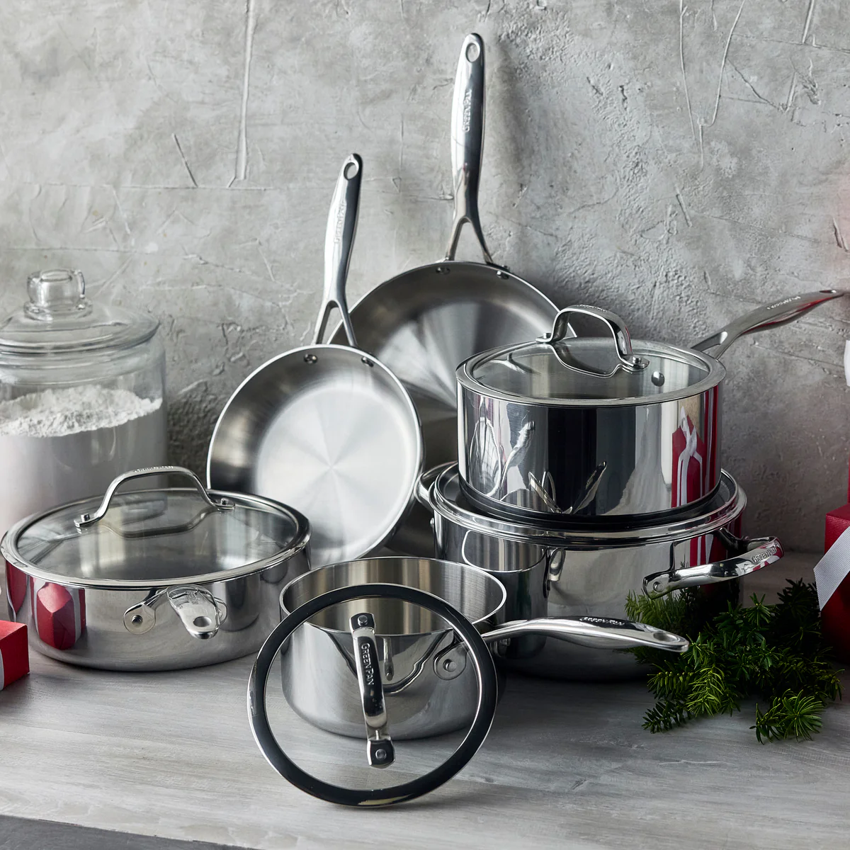 Valencia Pro Stainless Steel Uncoated 10-Piece Cookware Set