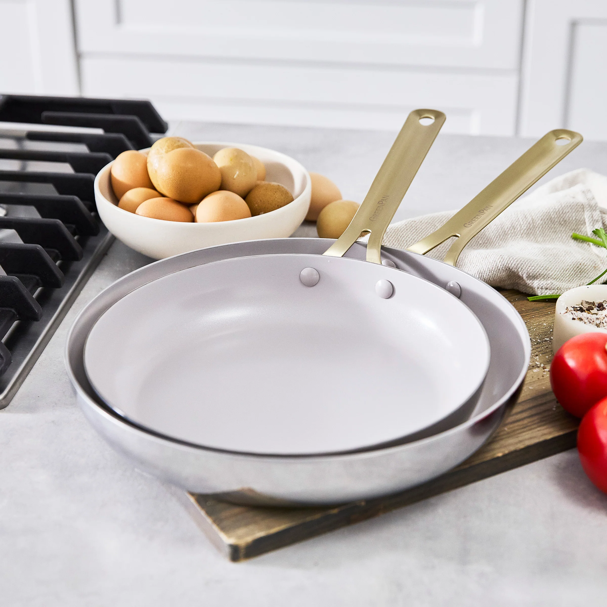 Nova Gallery Stainless Steel 10 and 12 Frypan Set