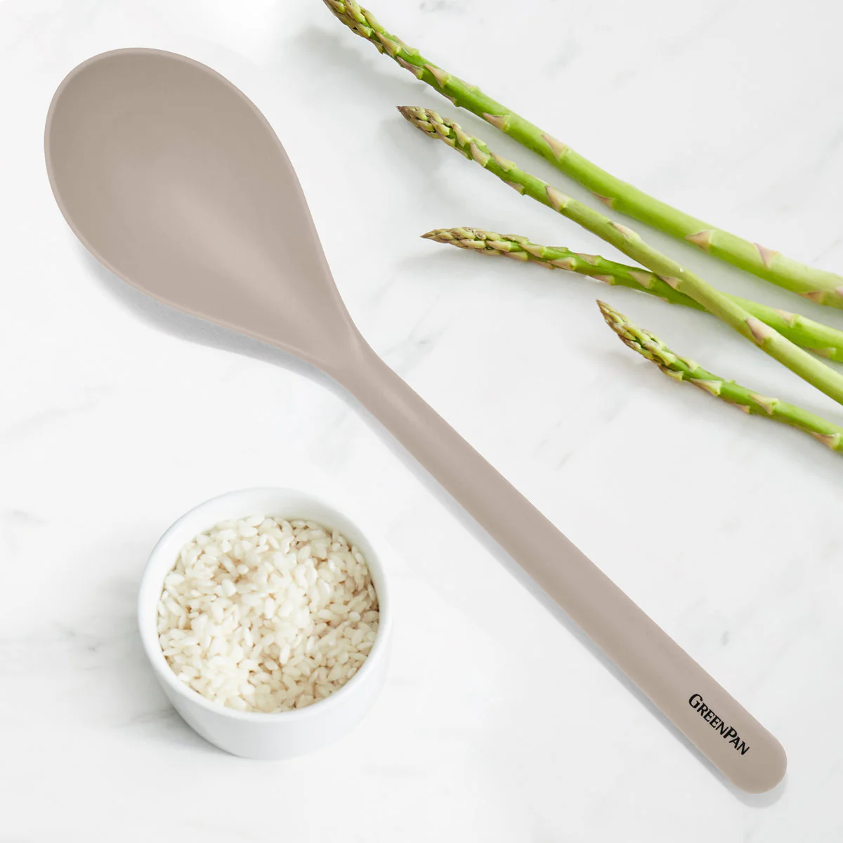 Platinum Silicone Solid Spoon | Taupe