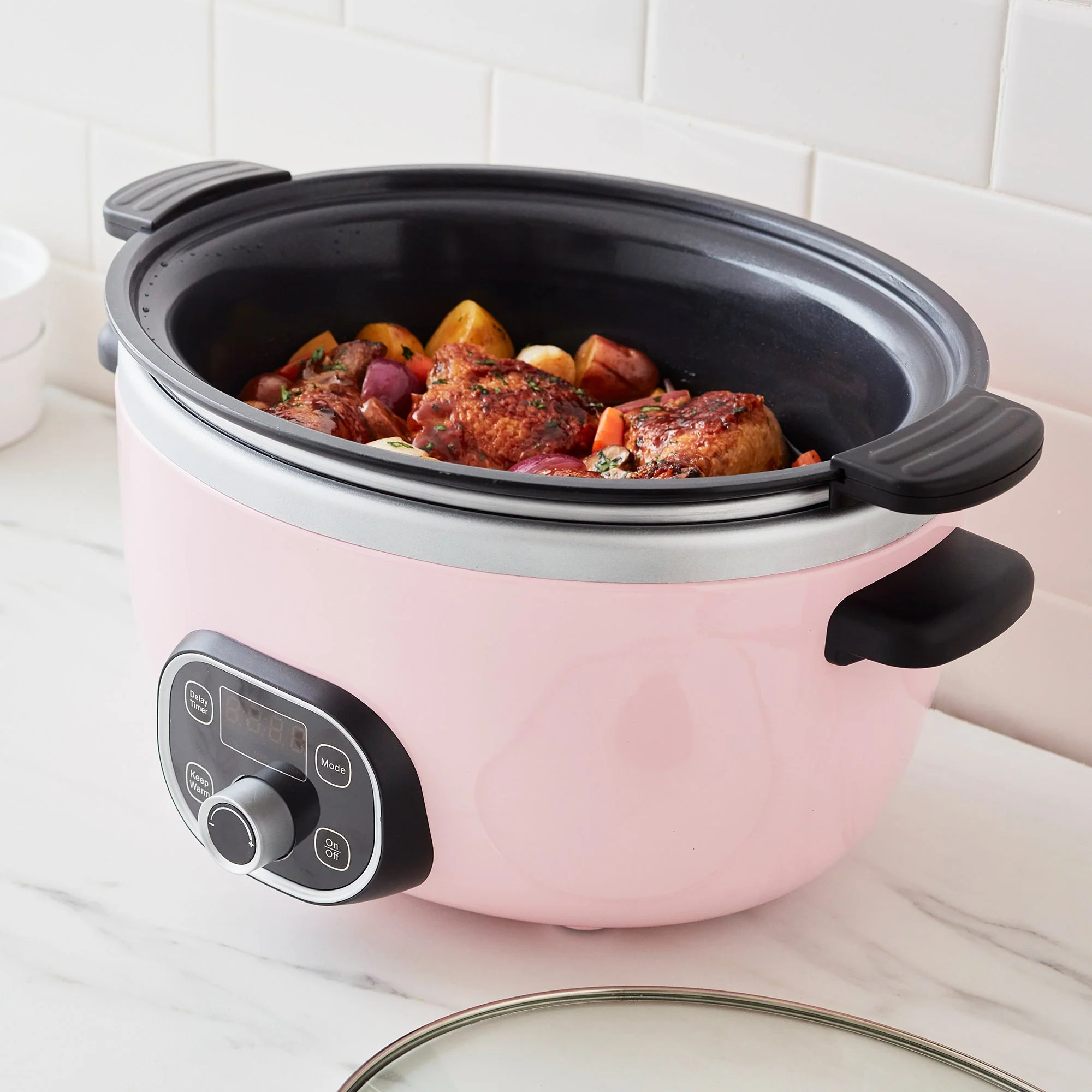 GreenLife Healthy 6-Quart Slow Cooker | Pink