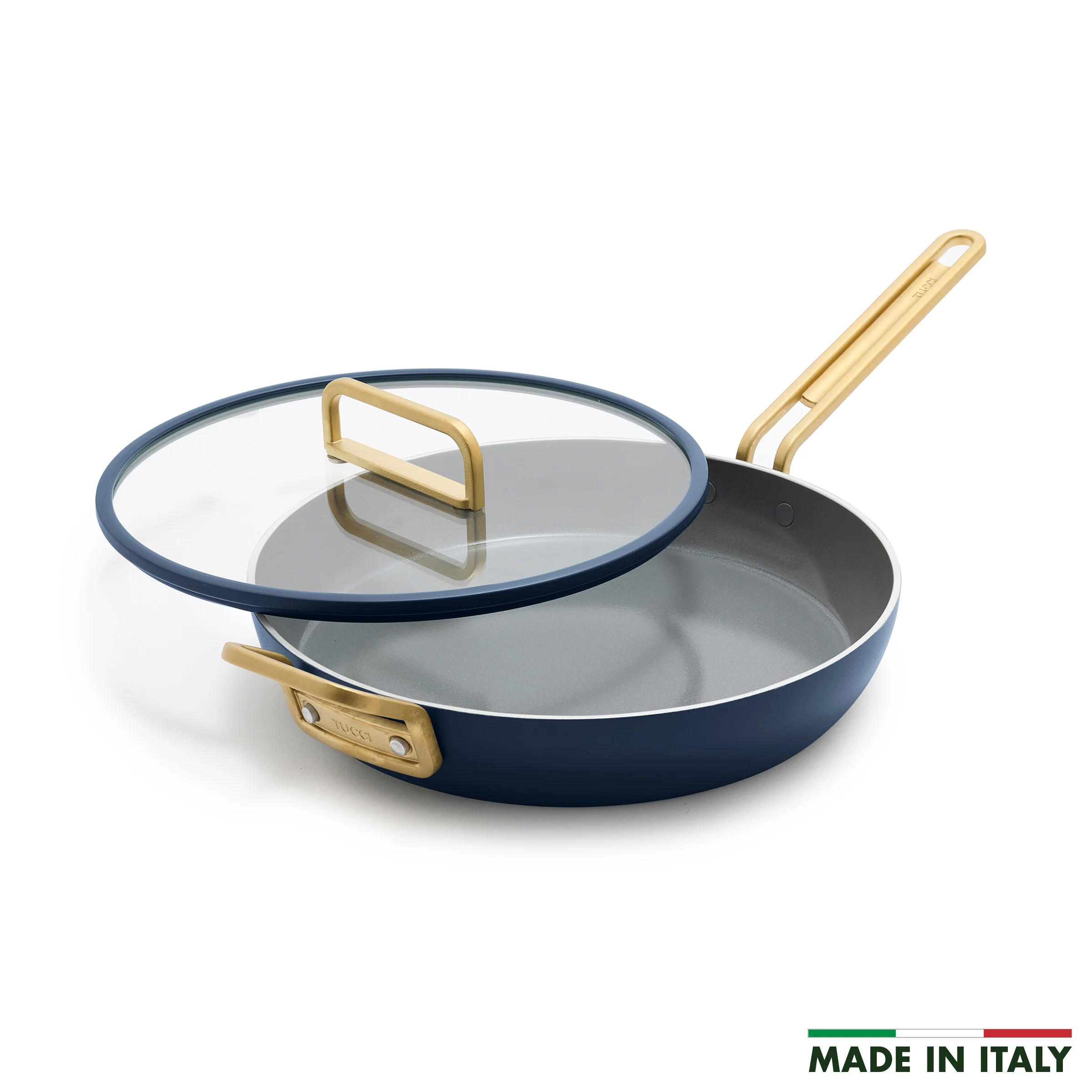 Stanley Tucci™ Ceramic Nonstick 12 Frypan with Lid | Marino Blue