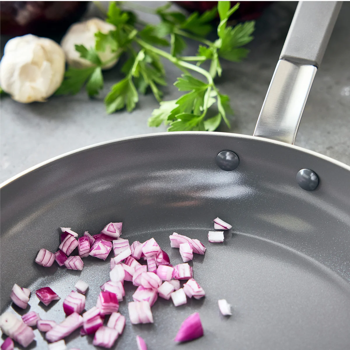 Bobby Flay by GreenPan PFAS-Free Nonstick Stainless Steel 12 Frypan with Lid