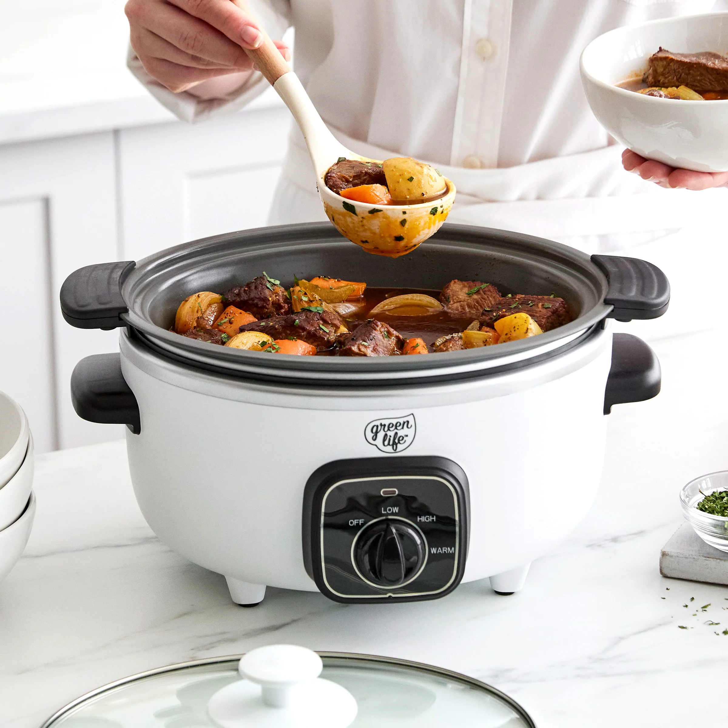 GreenLife Healthy 3.5-Quart Slow Cooker | White