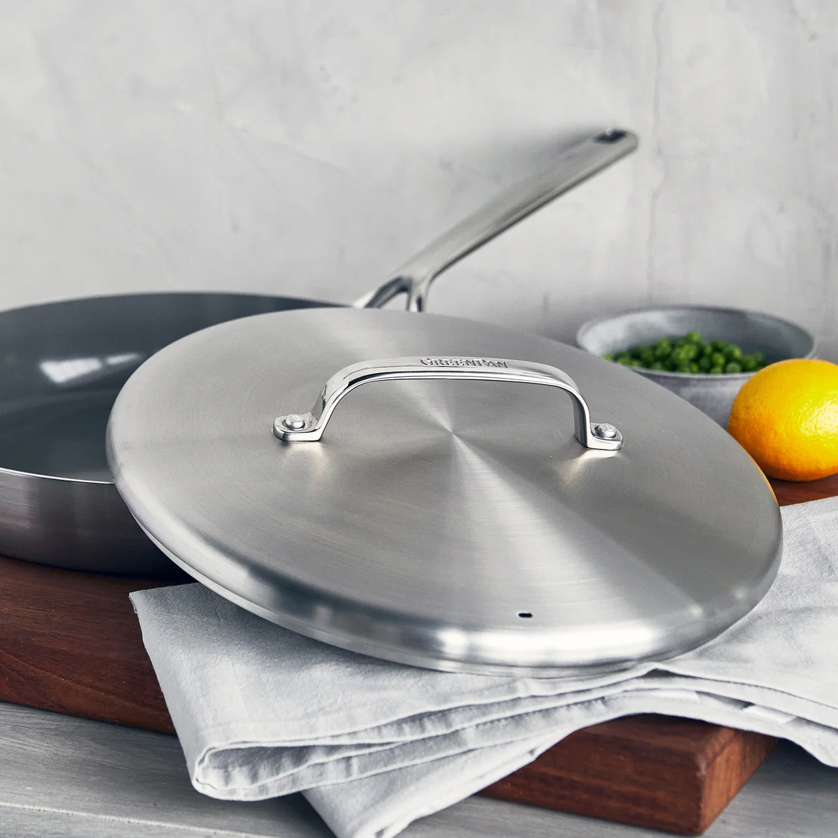 GP5 Stainless Steel 12 Frypan with Lid | Mirror Handles