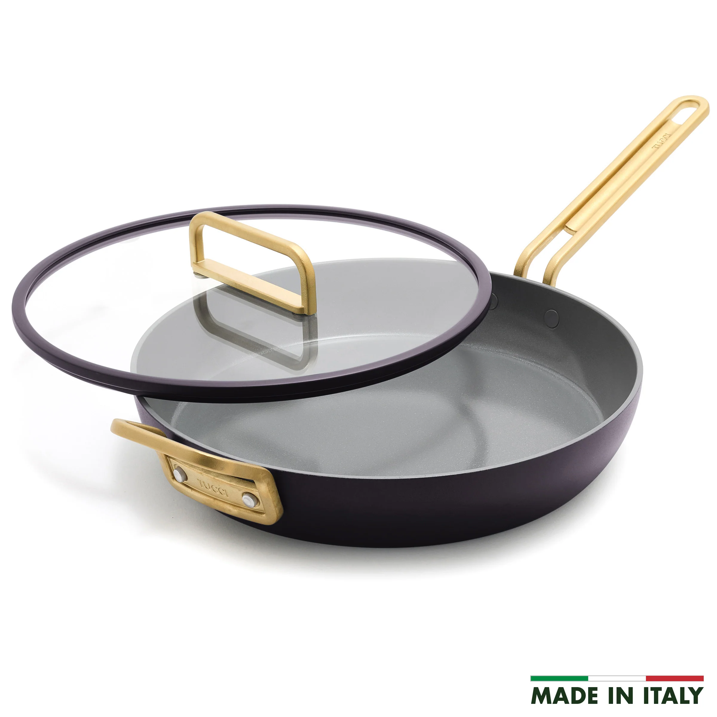 Stanley Tucci™ Ceramic Nonstick 12 Frypan with Lid | Calabrian Fig