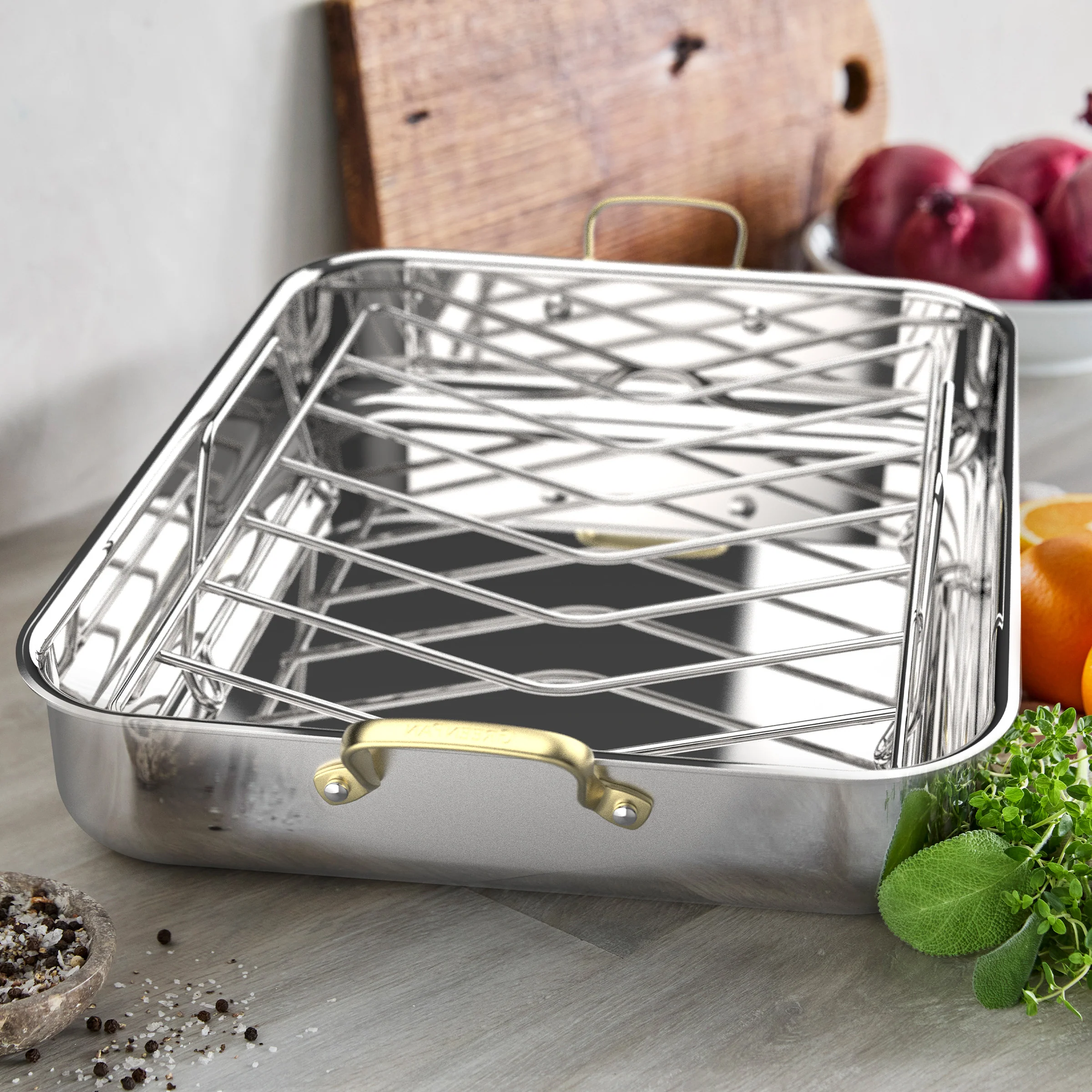 Reserve Stainless Steel 13 x 16 Roaster with Rack