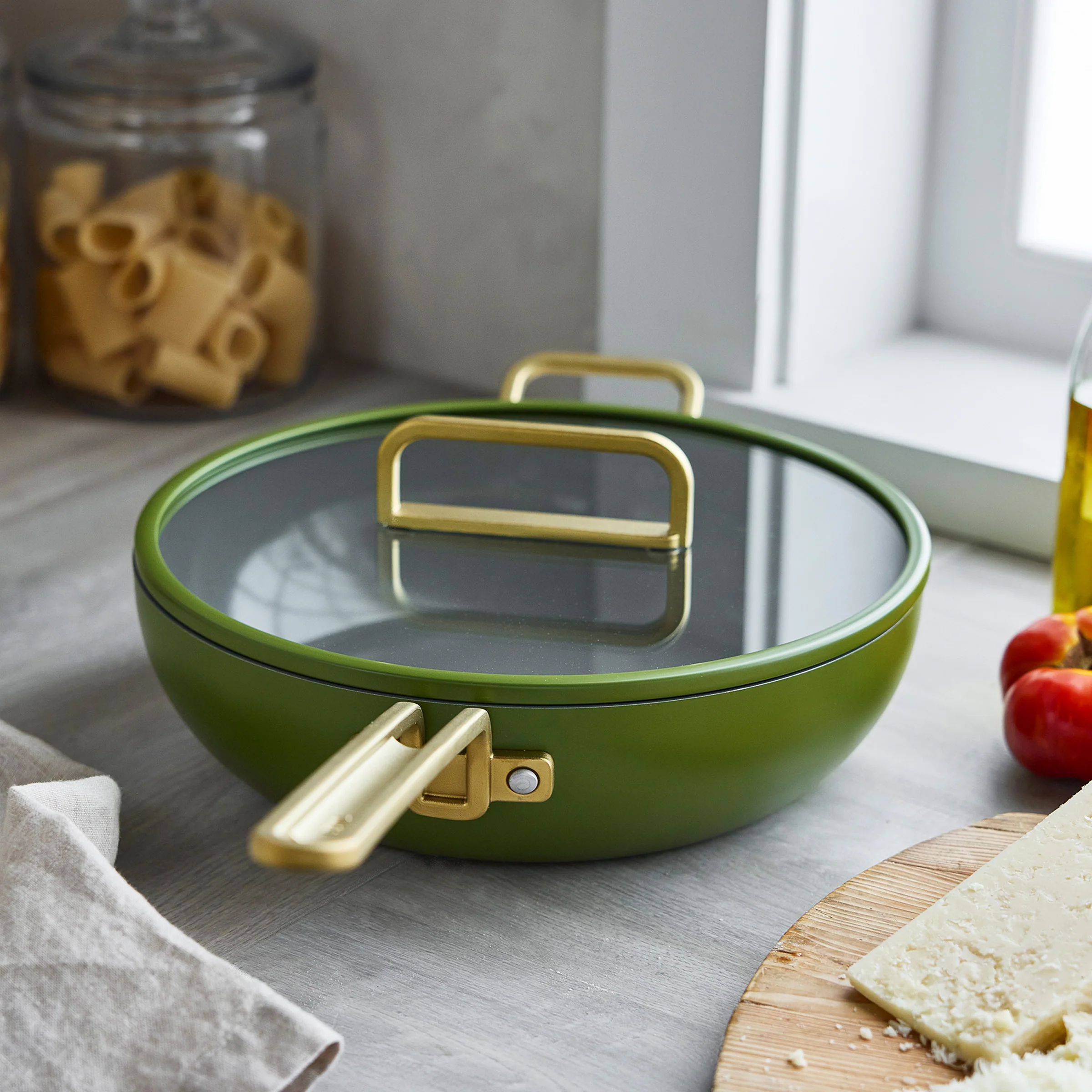 Stanley Tucci™ Ceramic Nonstick 4.5-Quart Stanley Pan Jr. | Tuscan Olive