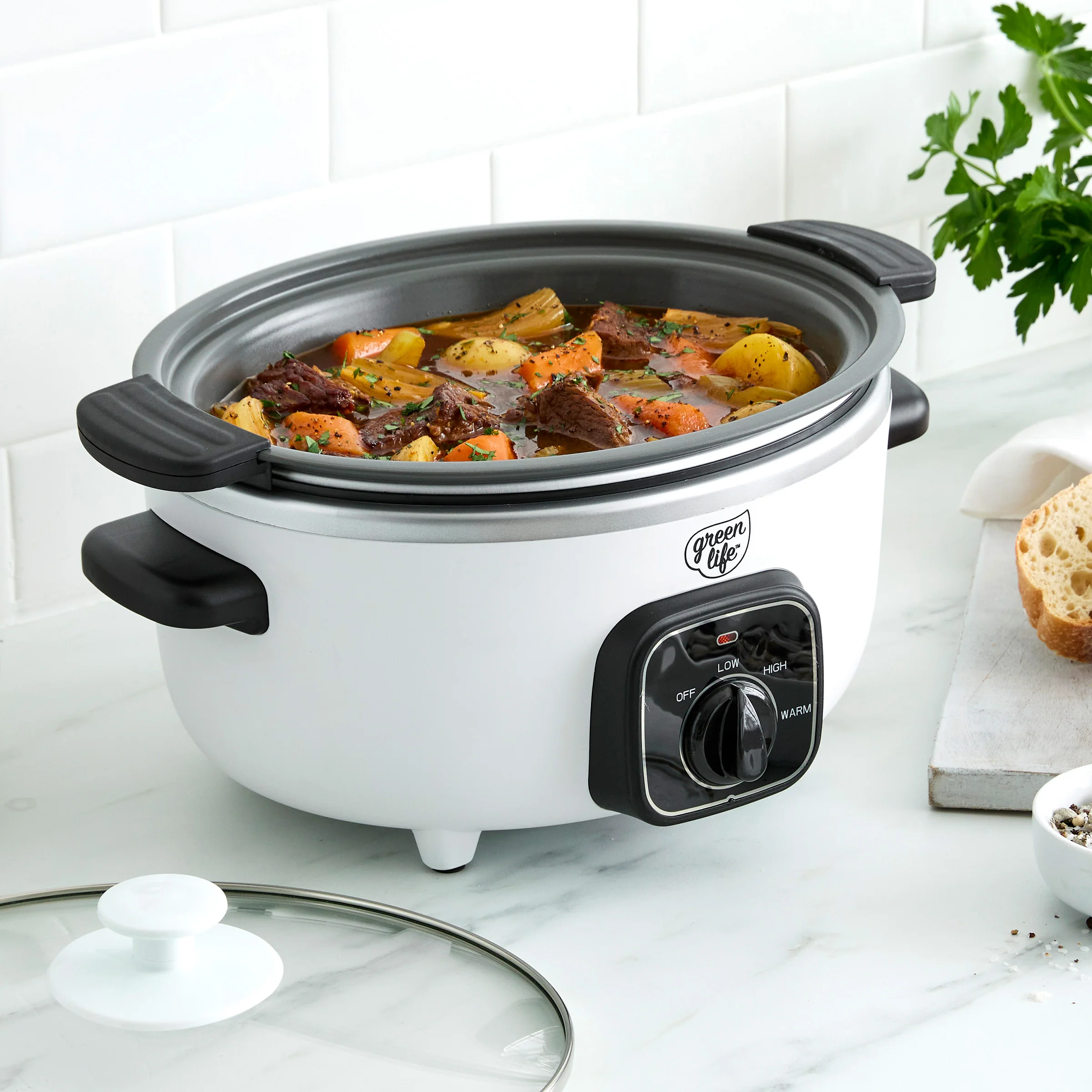 GreenLife Healthy 3.5-Quart Slow Cooker | White