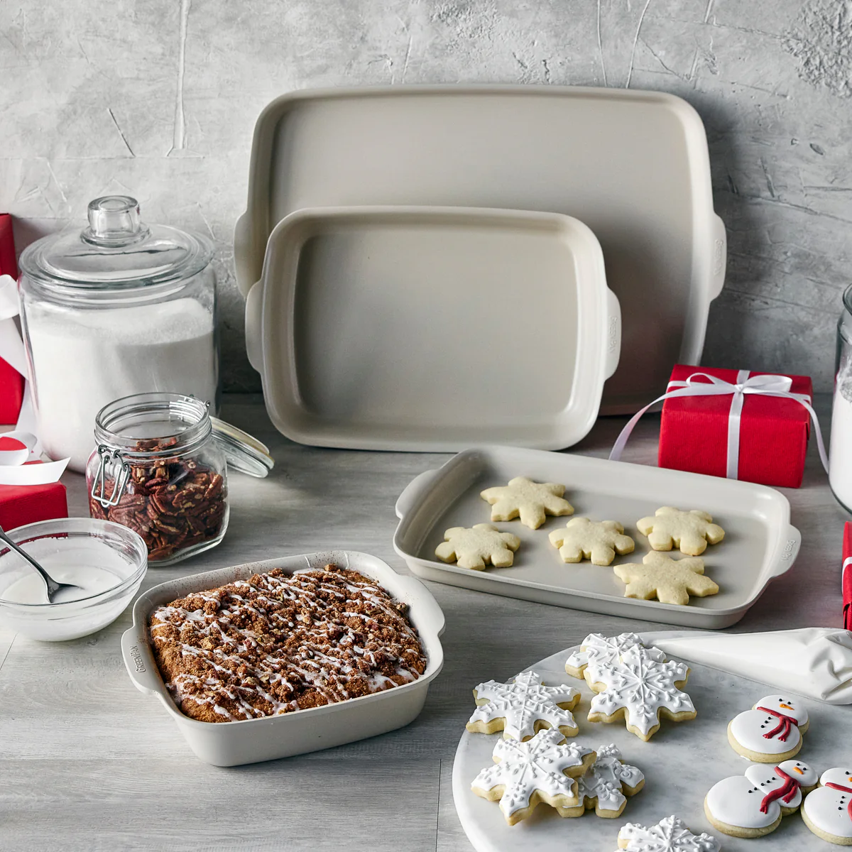 Premiere Ovenware Ceramic Nonstick 4-Piece Set | Taupe