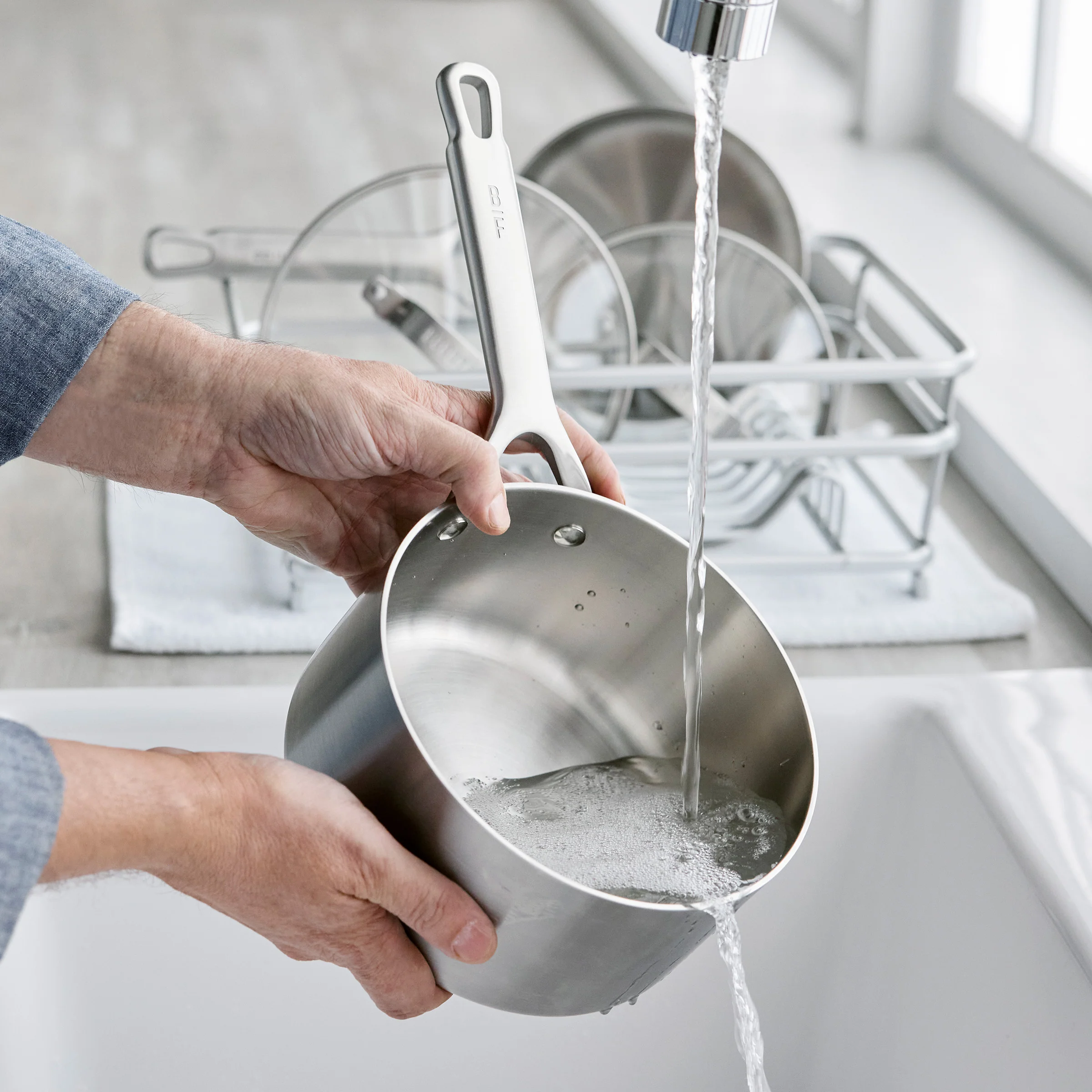 Bobby Flay by GreenPan Chef Series Uncoated Stainless Steel 3-Quart Saucepan