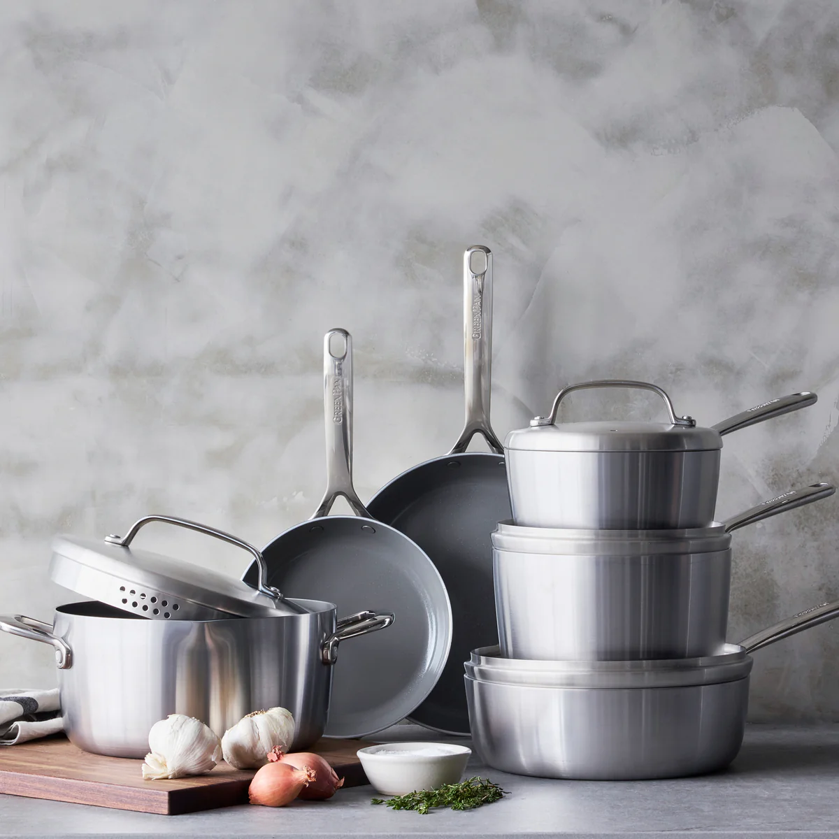 GP5 Stainless Steel 10-Piece Cookware Set | Mirror Handles