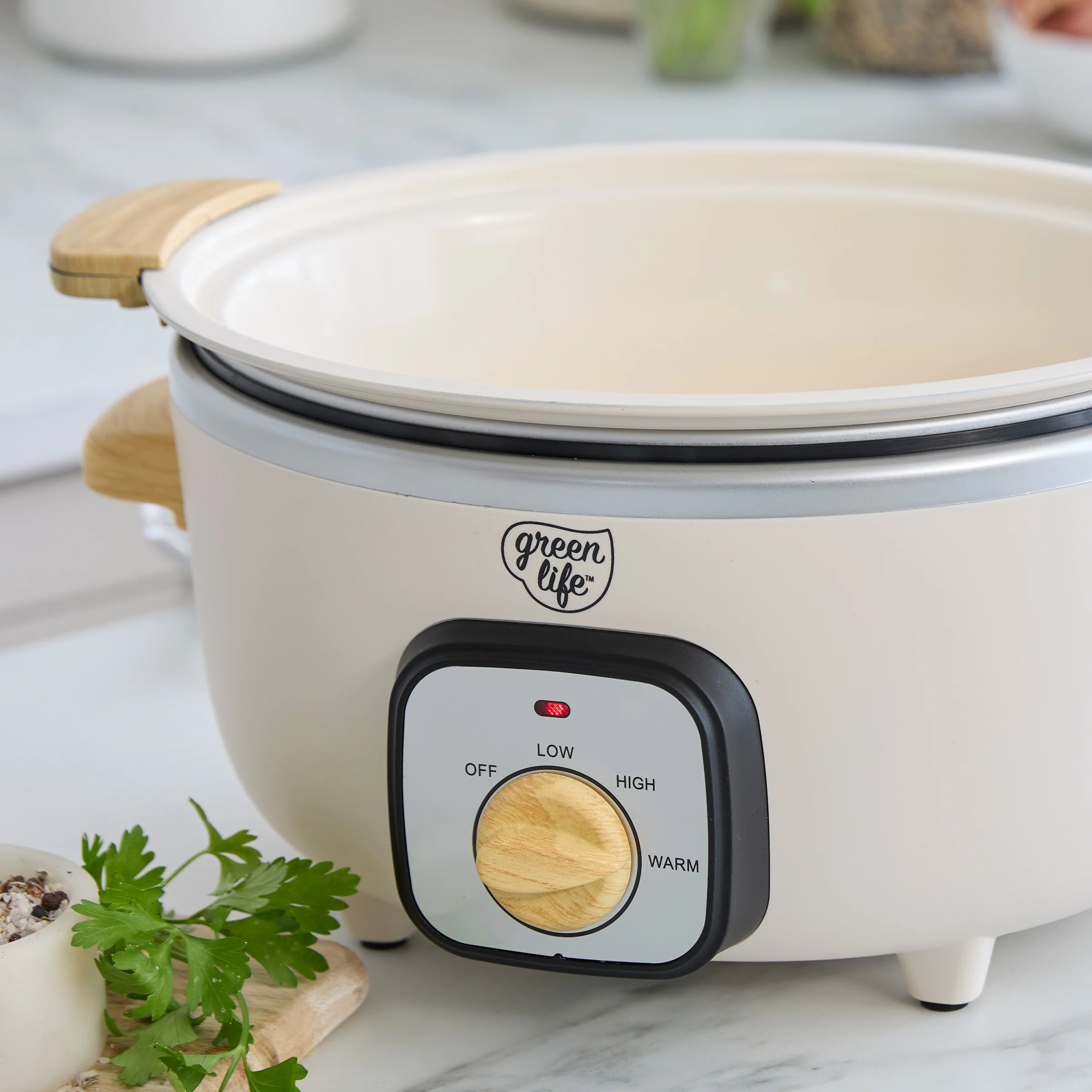 GreenLife Healthy 3.5-Quart Slow Cooker | Cream
