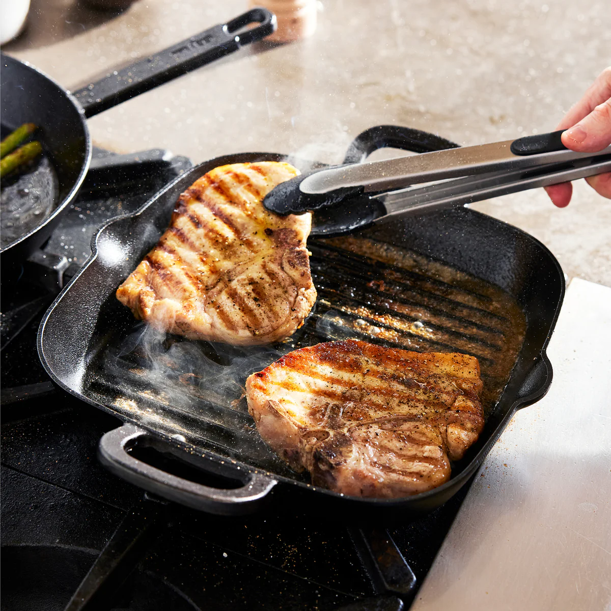 Bobby Flay by GreenPan 11 Cast Iron Square Grill Pan