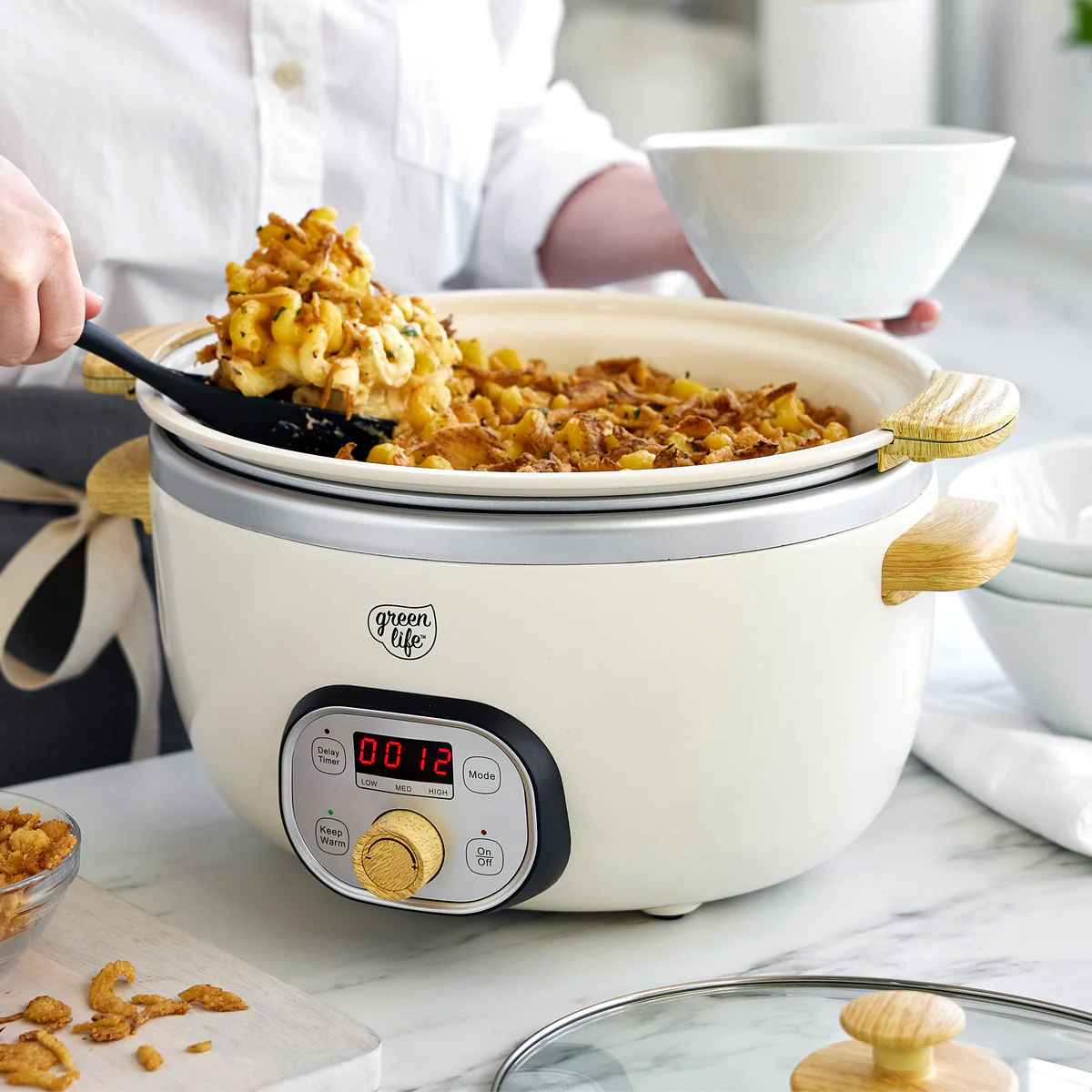 GreenLife Healthy 6-Quart Slow Cooker | Cream