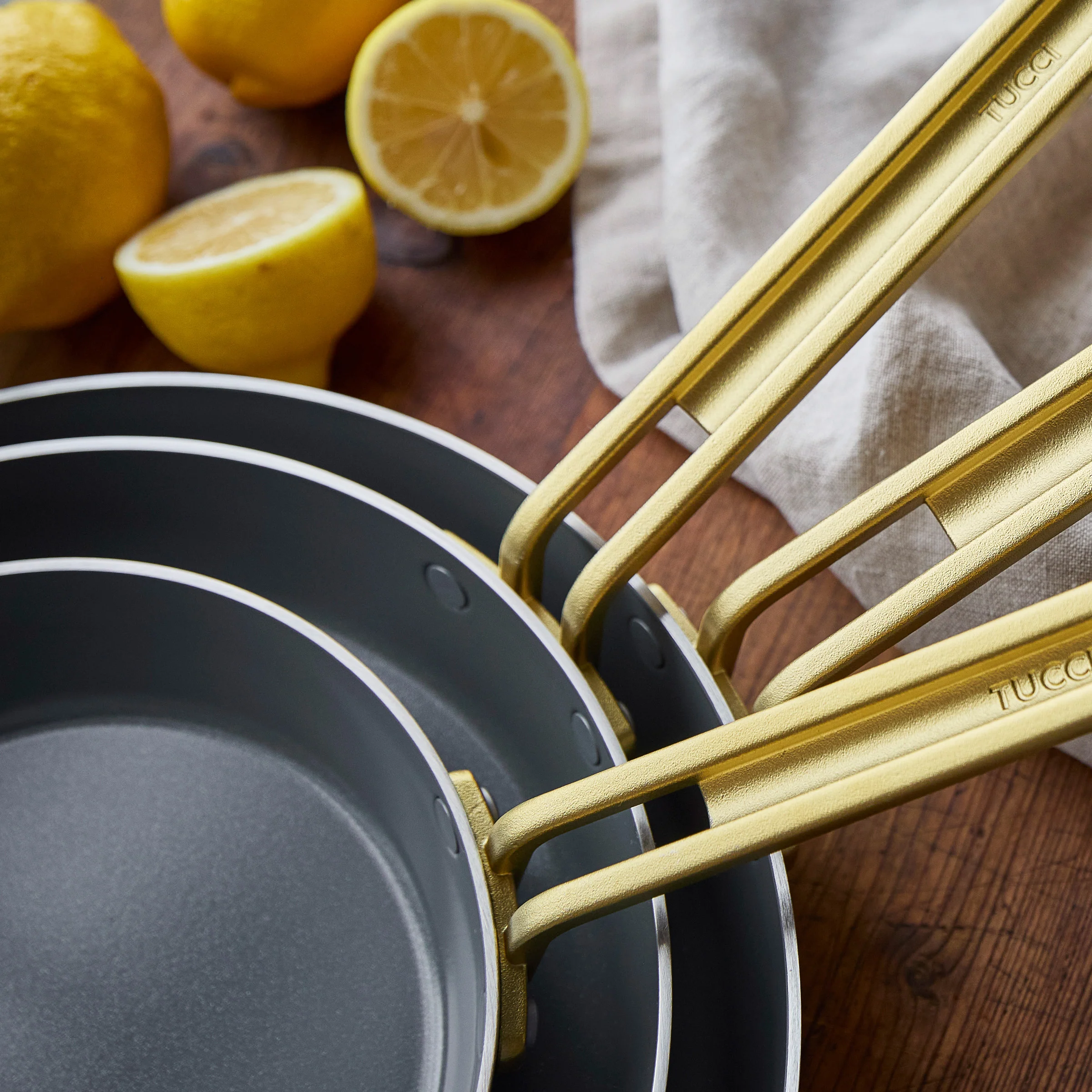 Stanley Tucci™ Stainless Steel Ceramic Nonstick 8, 10 and 12 Frypan Set