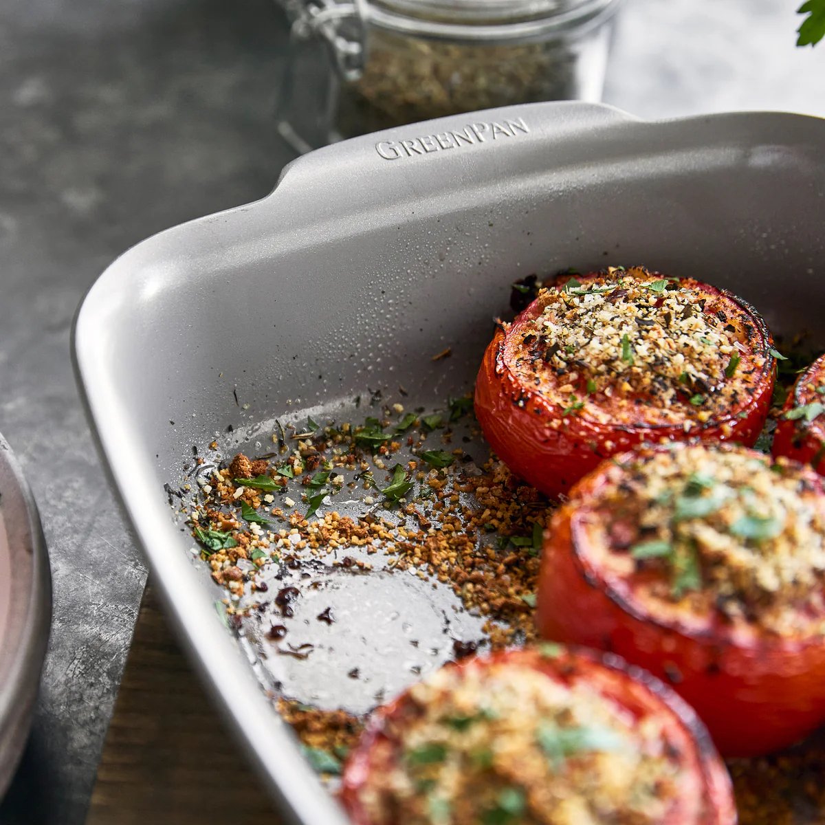 Premiere Ovenware Ceramic Nonstick 2-Piece Cake Pan Set | Gray