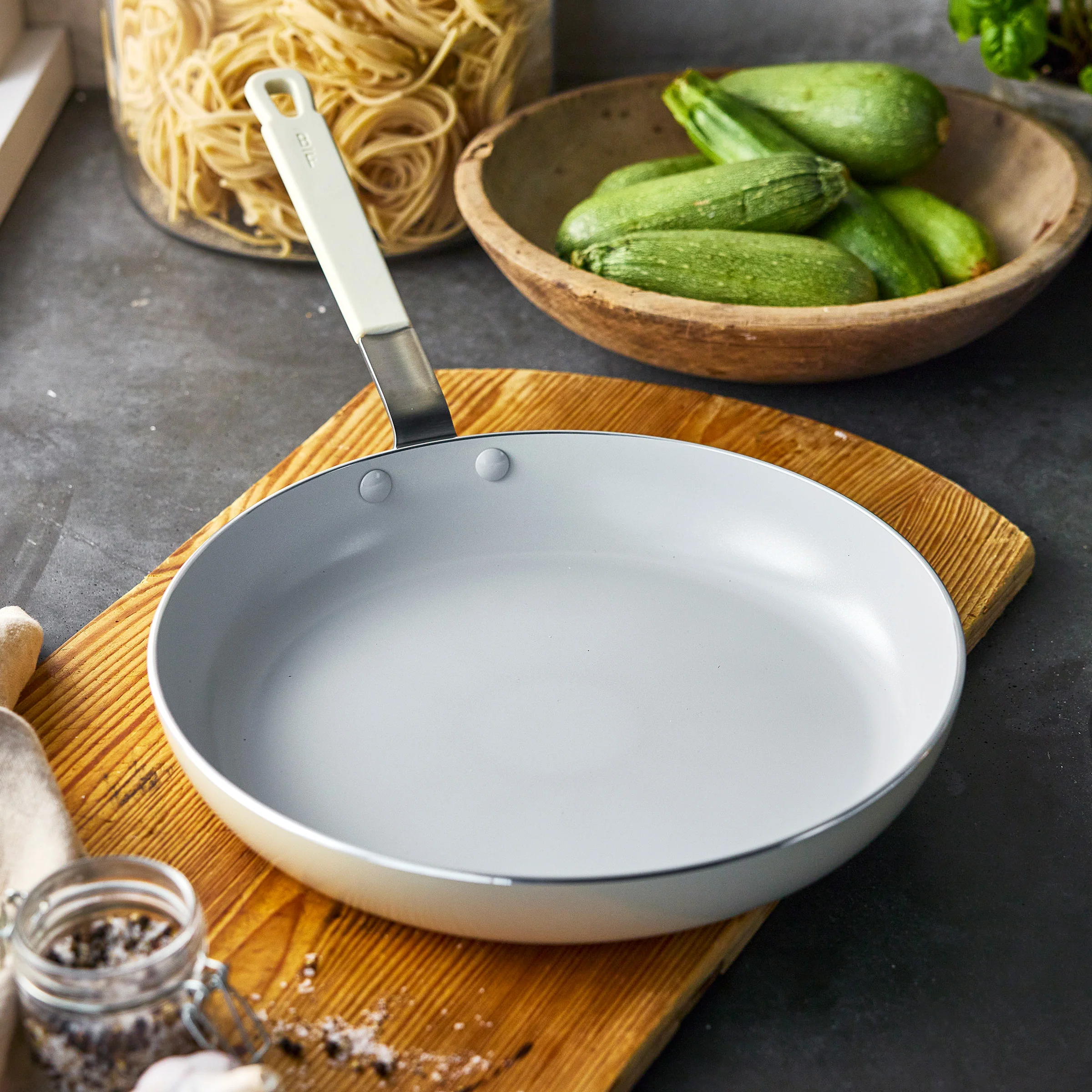 Bobby Flay by GreenPan Professional Ceramic Nonstick 12 Frypan | Cream