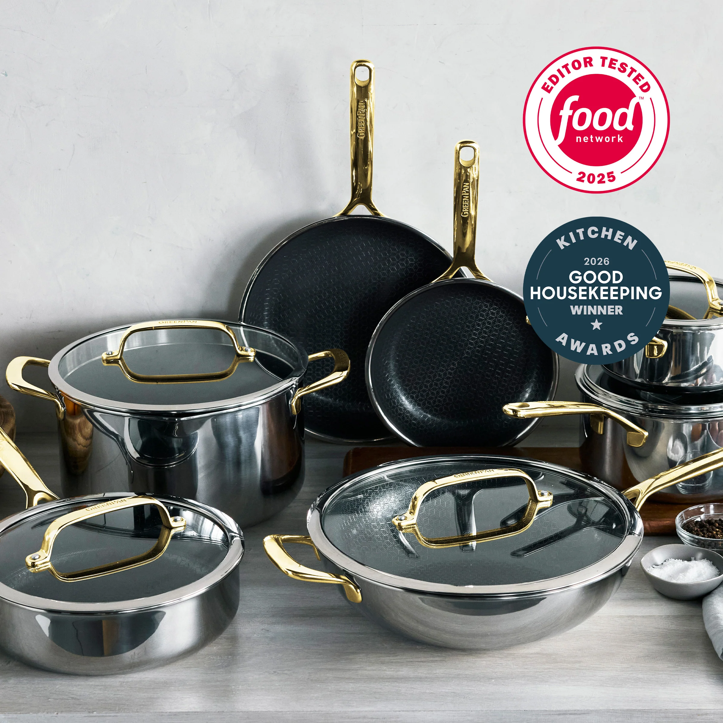 Spectra Gold Thermobond Hybrid Ceramic Nonstick 12-Piece Cookware Set