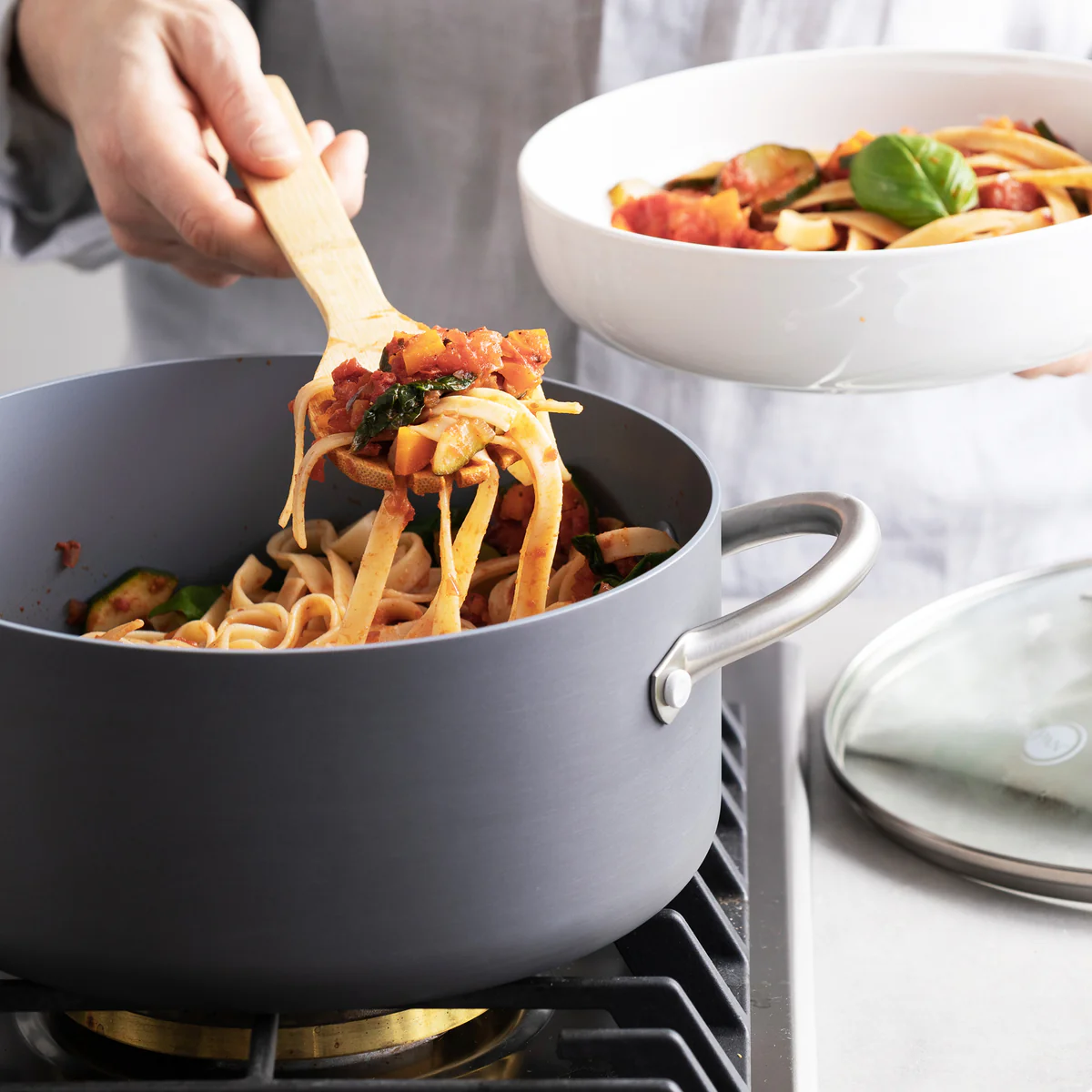 Lima Ceramic Nonstick 5-Quart Stockpot with Lid