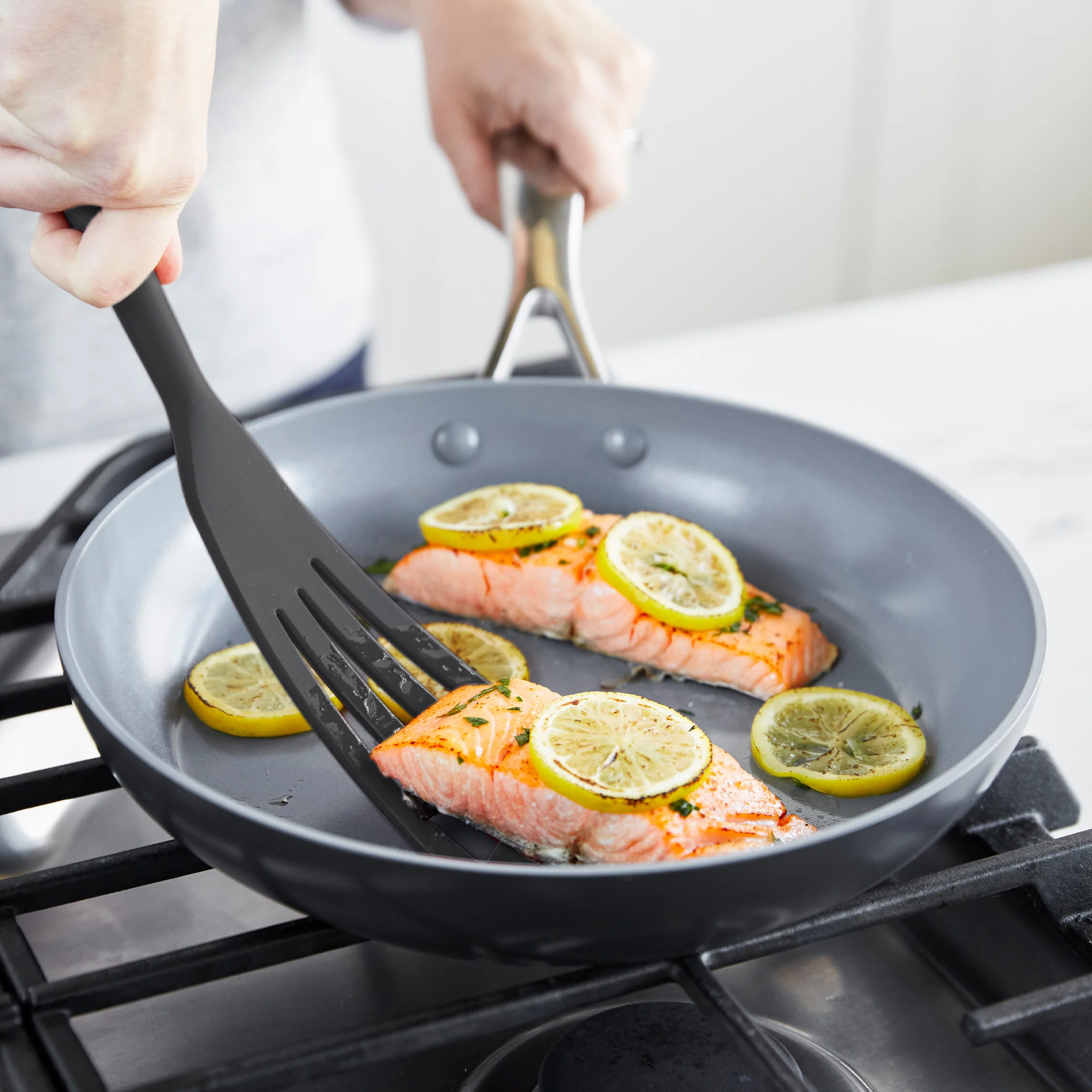 Platinum Silicone 7-Piece Utensil and Crock Set | Gray