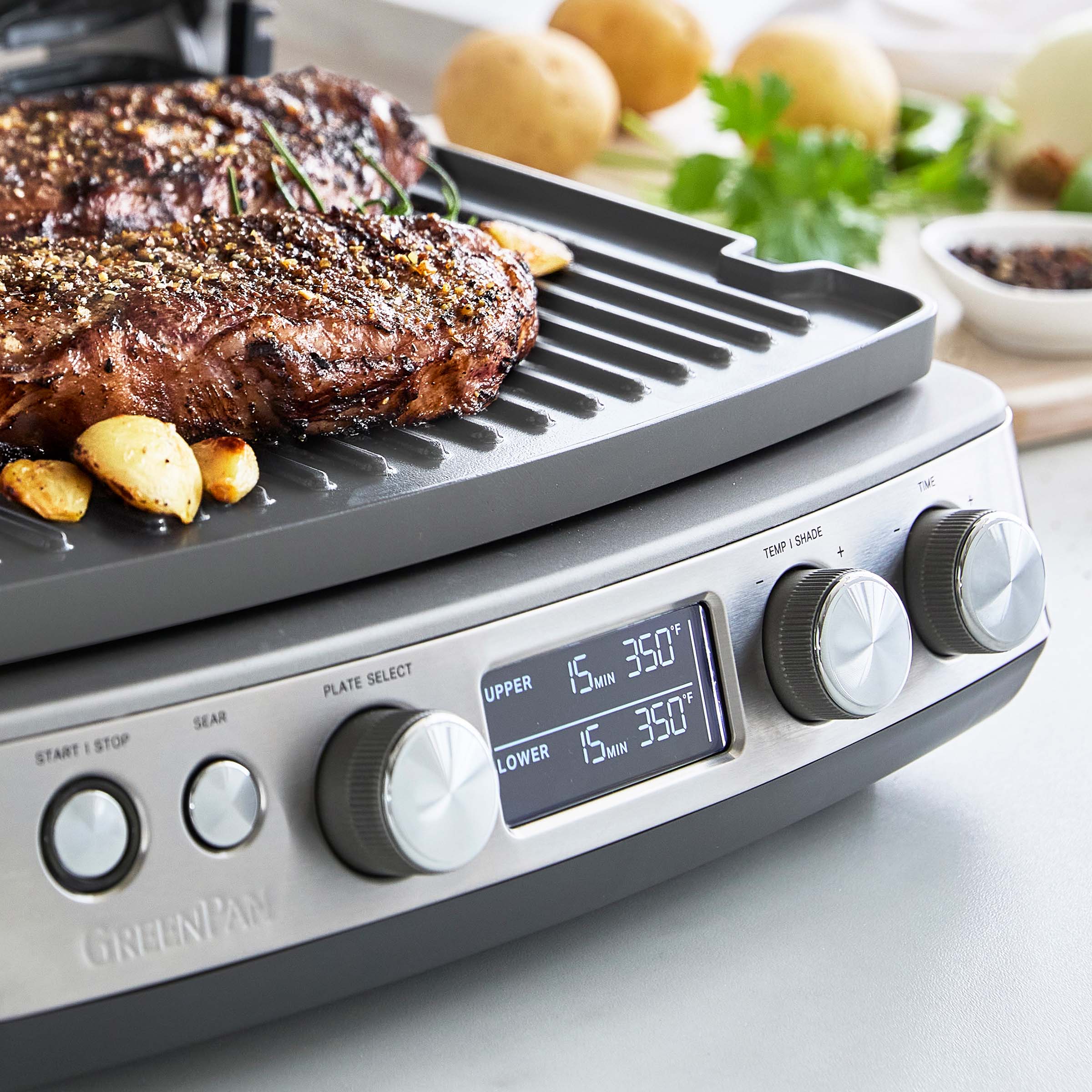 Elite Multi Grill & Griddle with Waffle Plates | Graphite