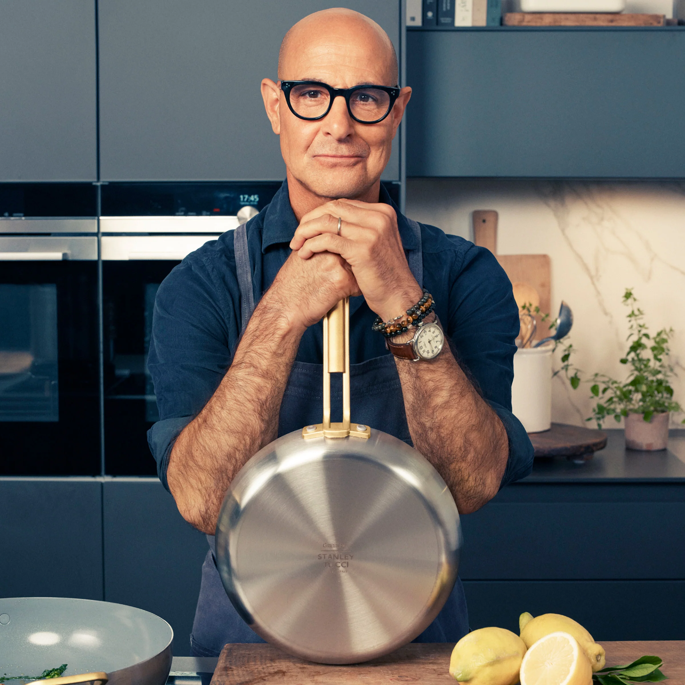 Stanley Tucci™ Stainless Steel Ceramic Nonstick 8, 10 and 12 Frypan Set