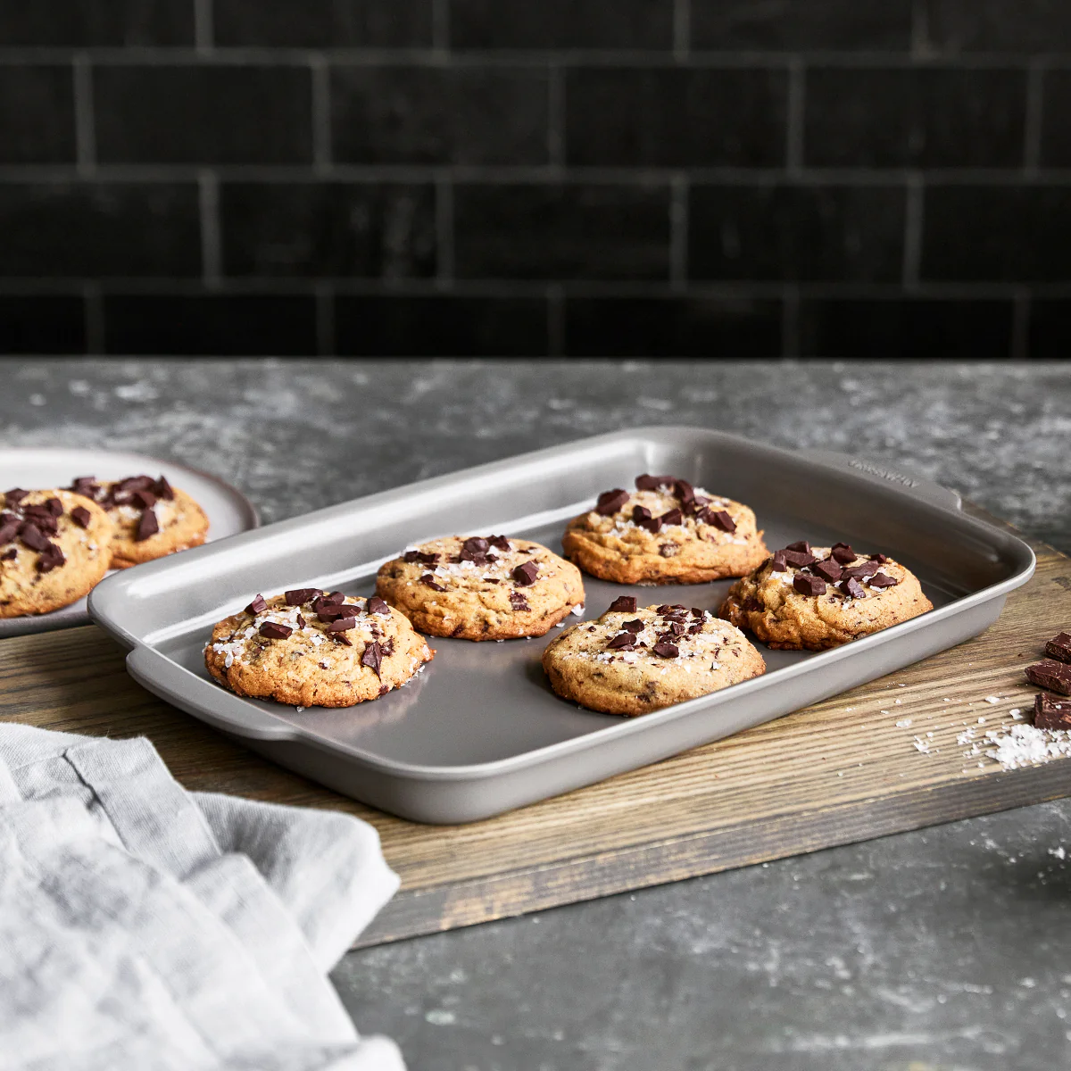 Premiere Ovenware Ceramic Nonstick 2-Piece 13 x 9  Quarter Sheet Pan Set