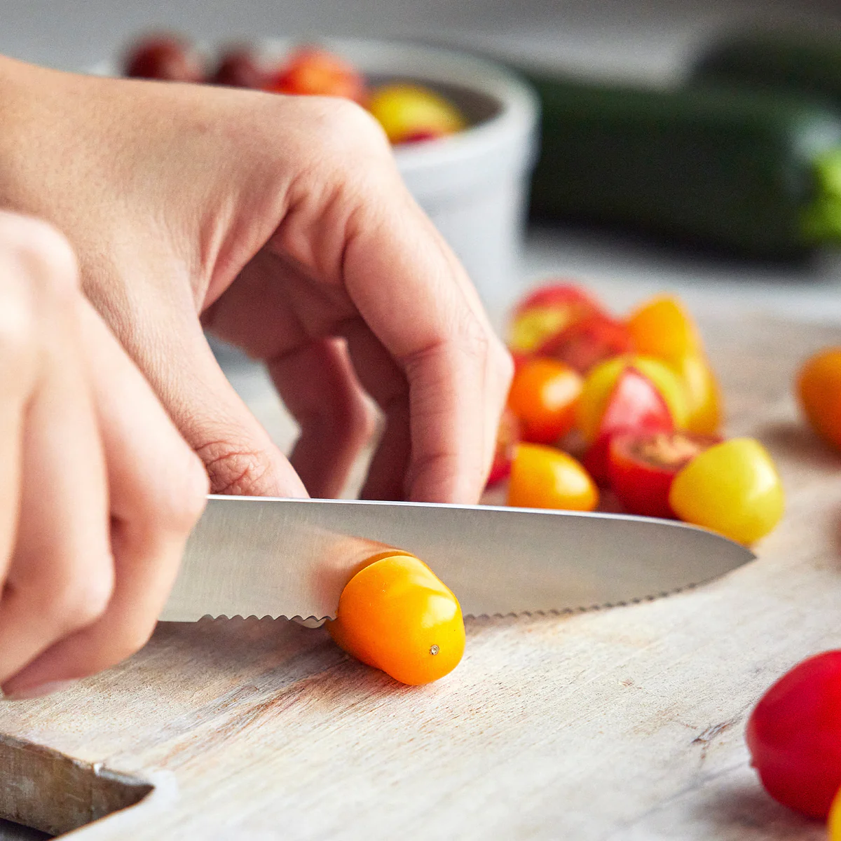 Titanium Cutlery 5 Serrated Utility Knife | Blue Haze