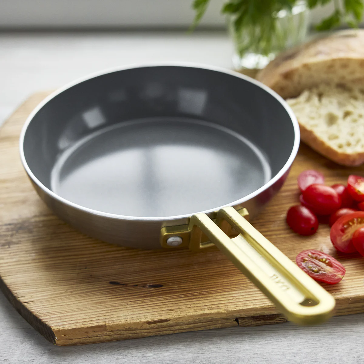 Stanley Tucci™ Stainless Steel Ceramic Nonstick 8 & 10 Frypan Set | Champagne Handles