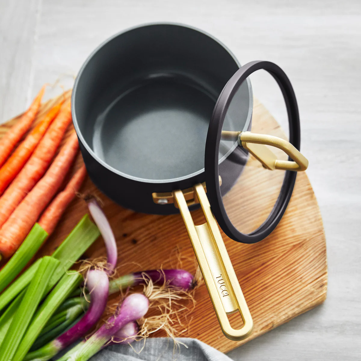 Stanley Tucci™ Ceramic Nonstick 2-Quart Saucepan with Lid | Calabrian Fig