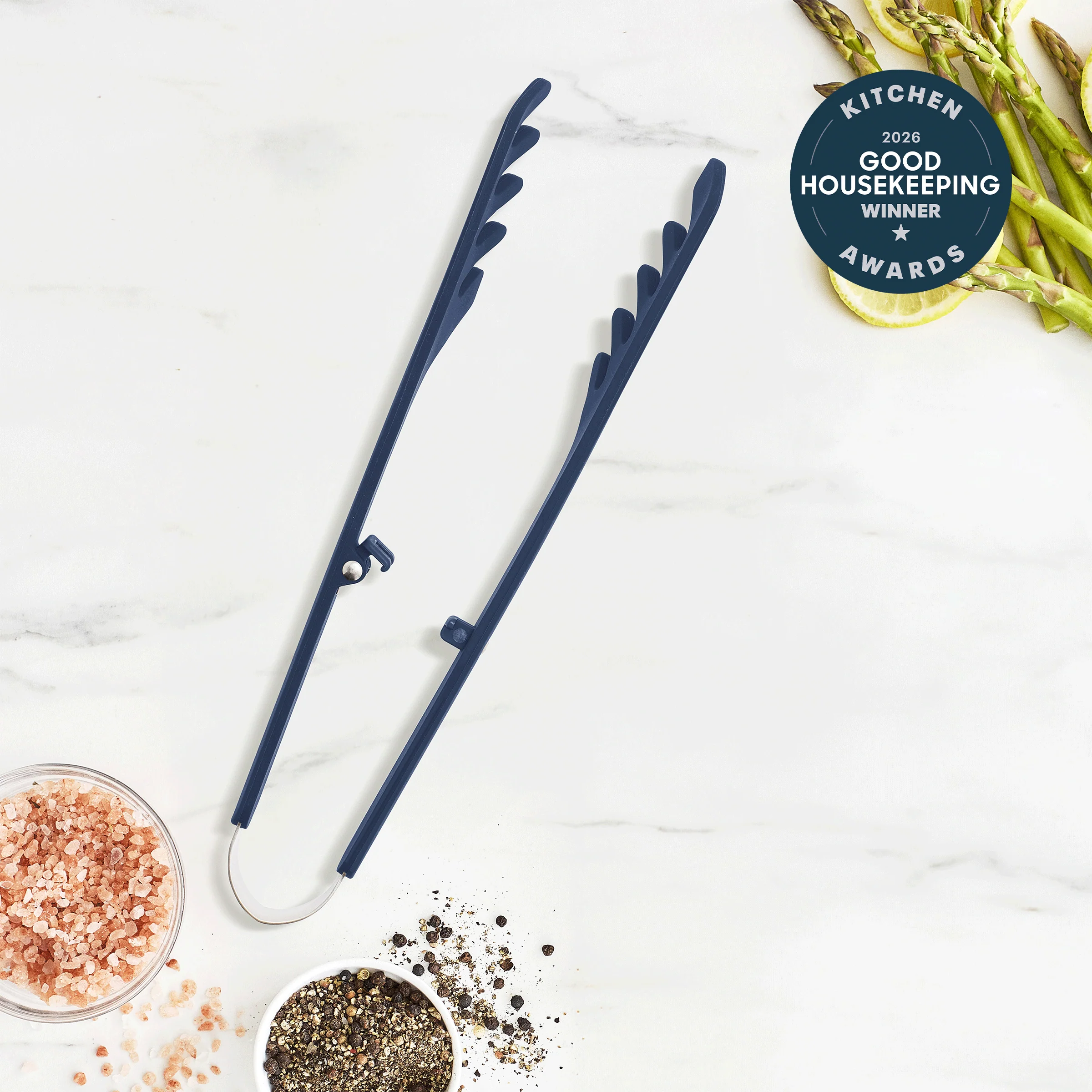 Premiere Silicone Locking Pasta Tongs | Oxford Blue