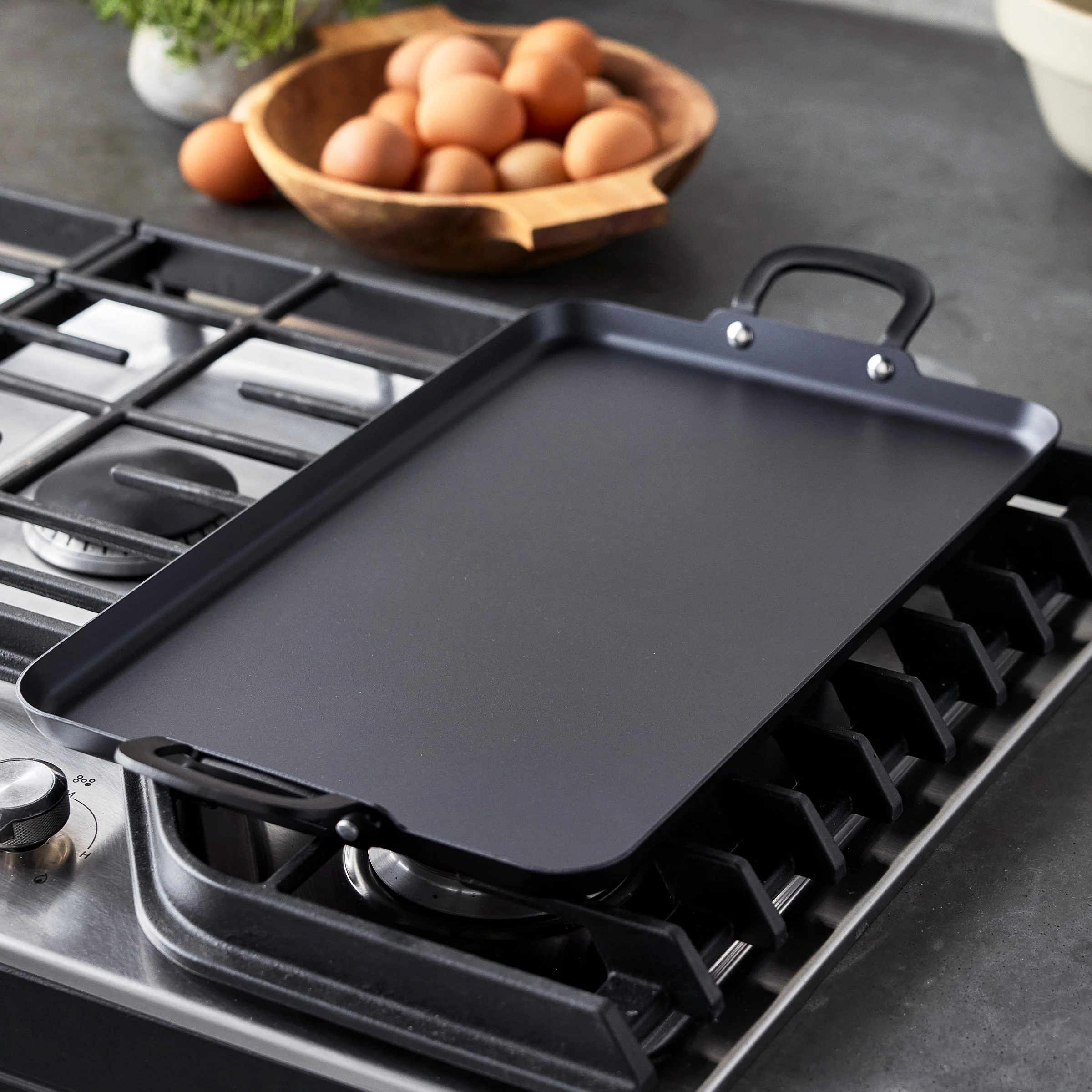 Bobby Flay by GreenPan 17 x 11 Carbon Steel Double Burner Griddle