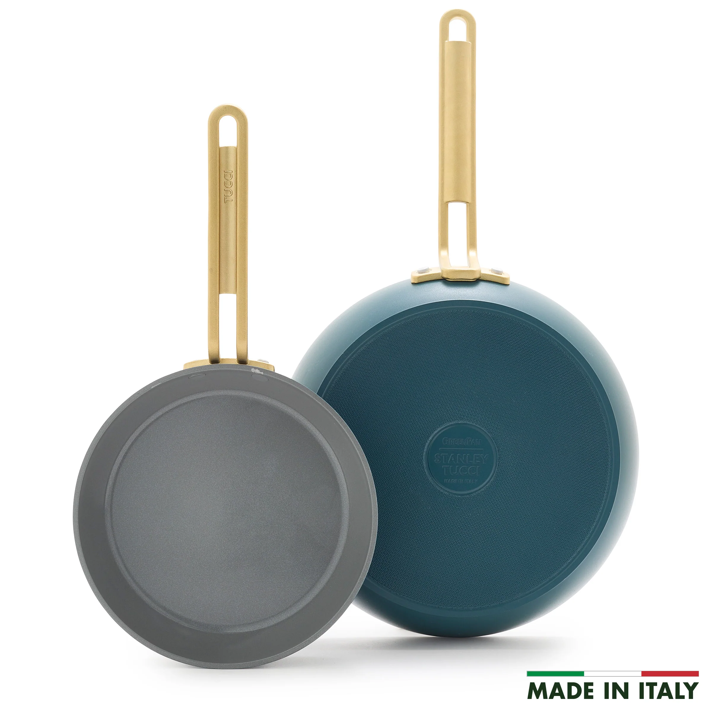 Stanley Tucci™ Ceramic Nonstick 8 and 10 Frypan Set | Venetian Teal