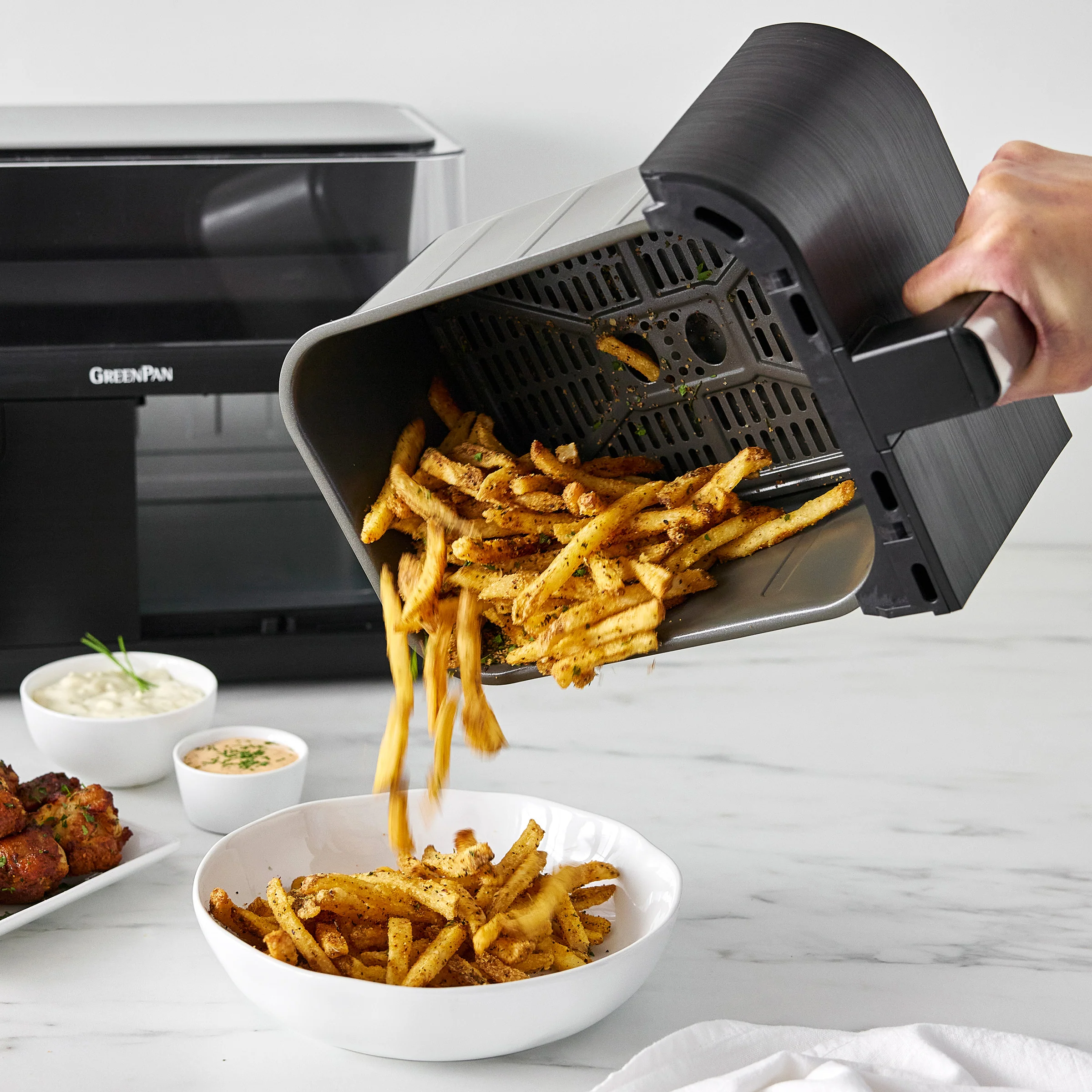 Bistro 10-Quart 360˚ Clear View Double Air Fryer